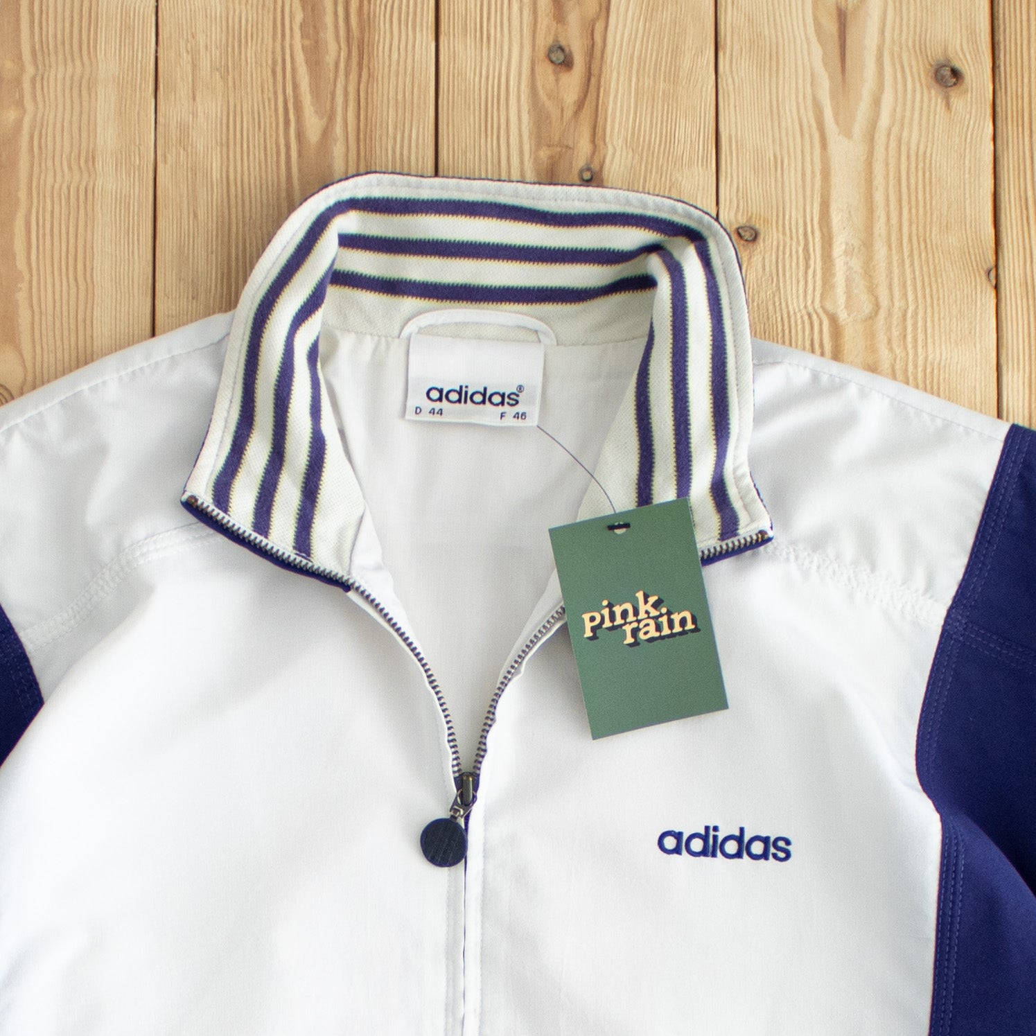 (M) Adidas Vintage Embroidered Jacket Blue