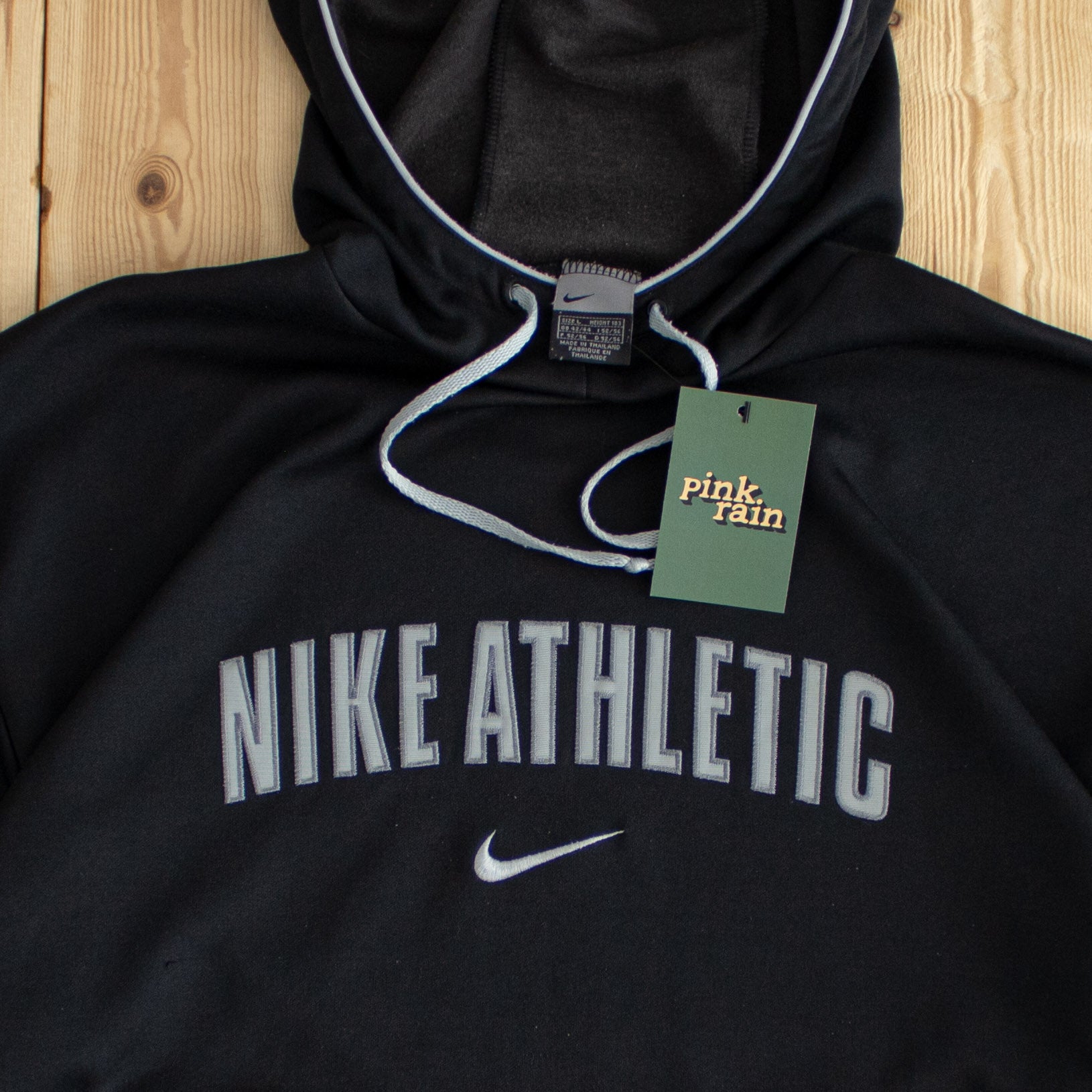 (L) Nike Athletic Vintage Embroidered Hoodie Black