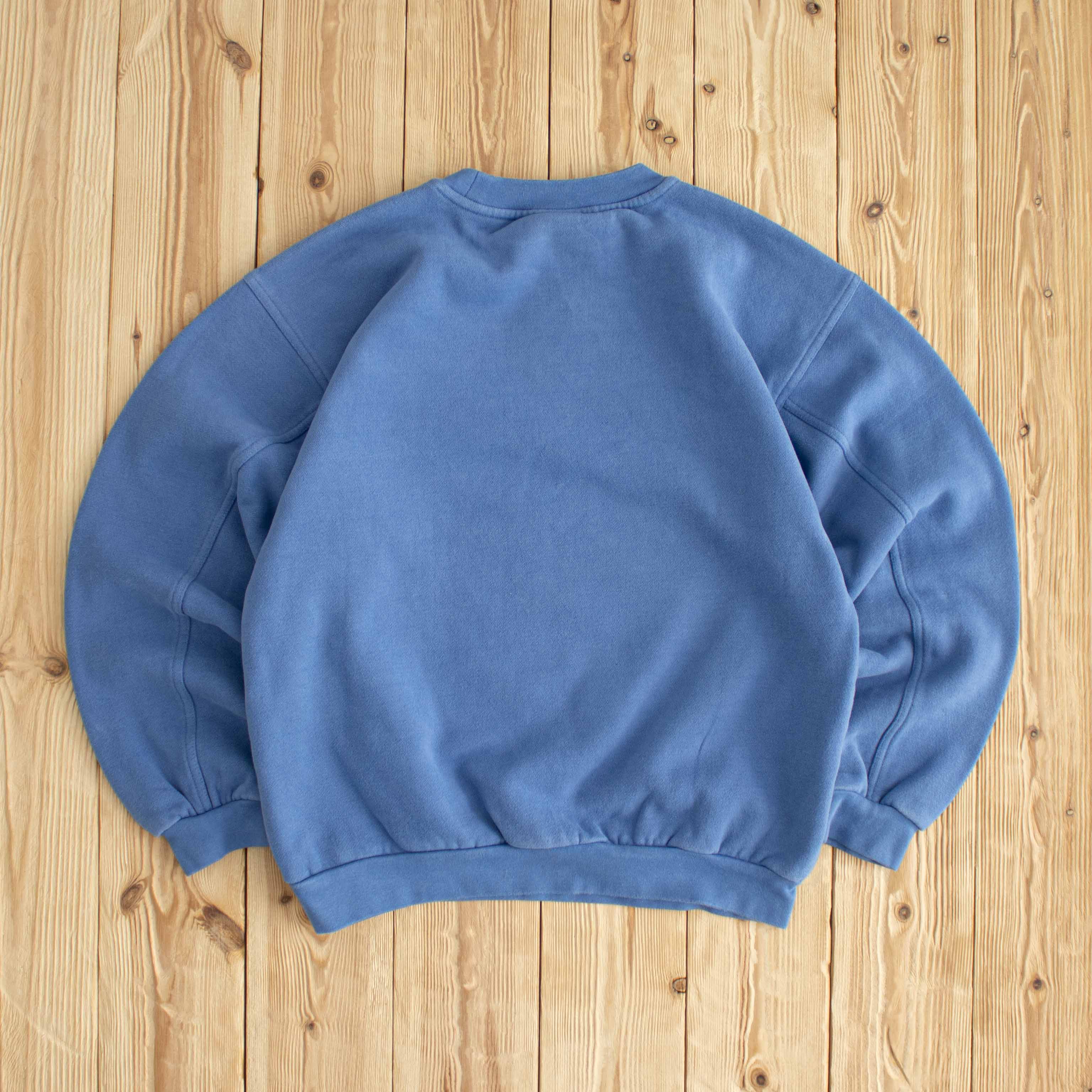 (XS/S) Nike Spell Out Vintage Embroidered Sweatshirt Blue