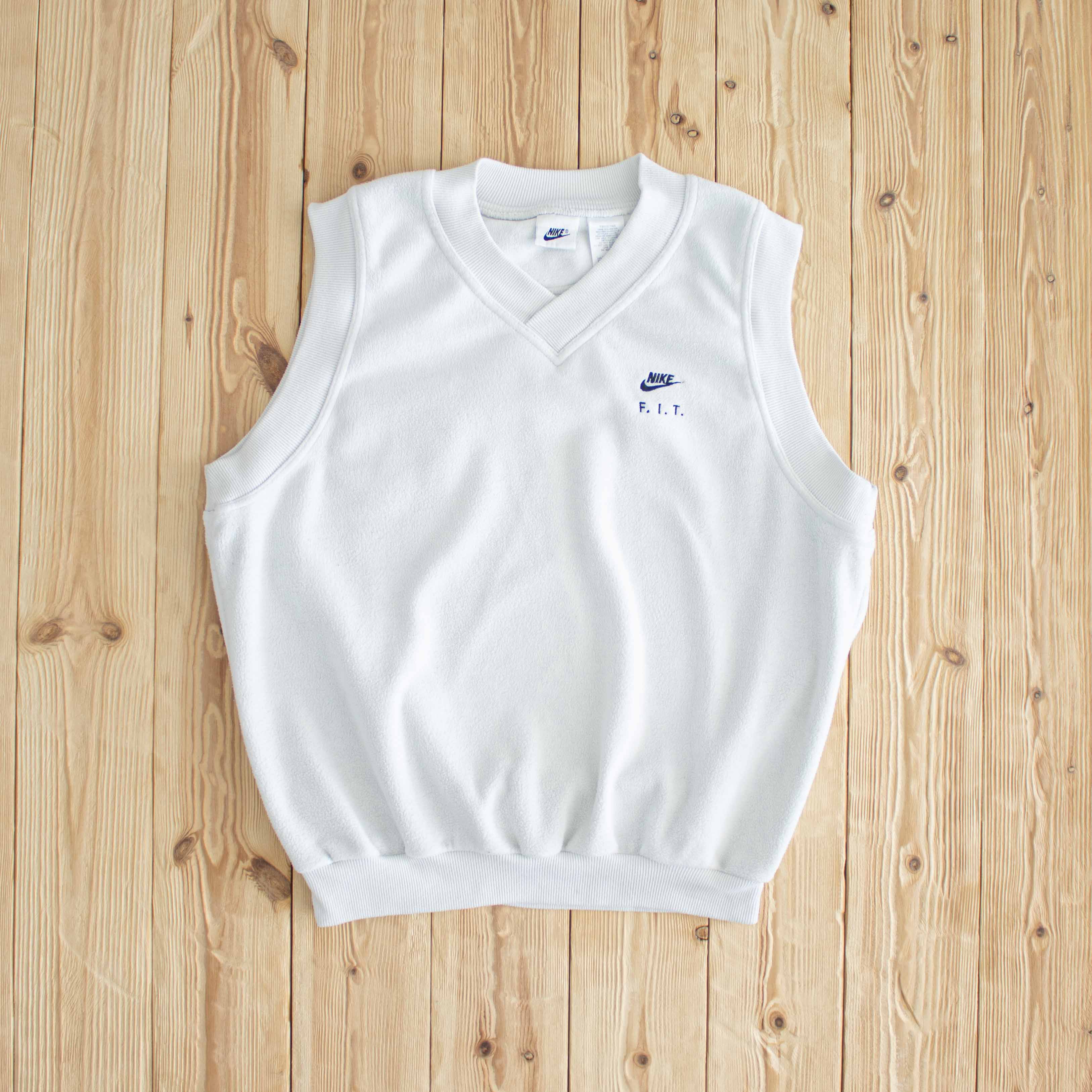 (S) Nike Fit Vintage Embroidered Vest White