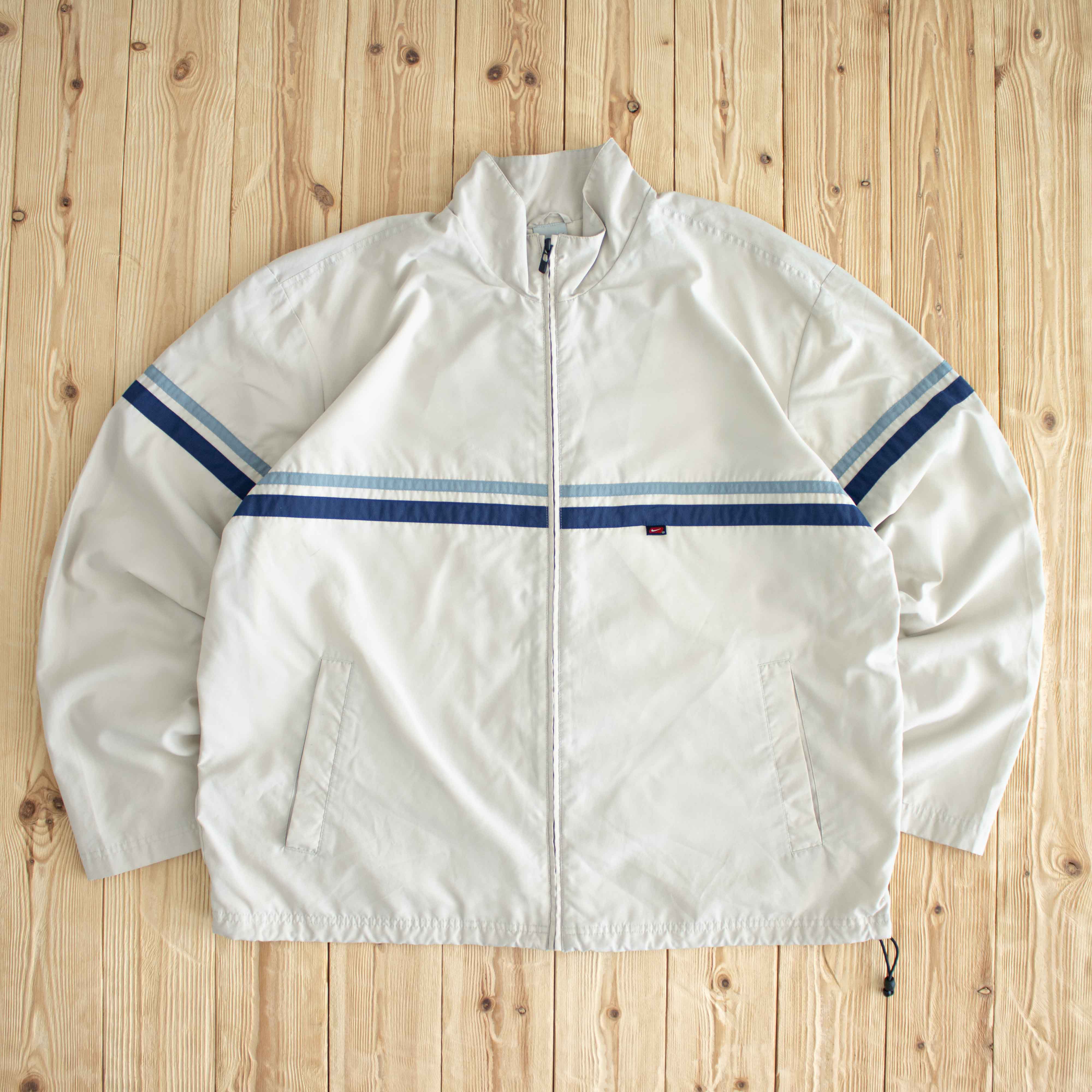 (XL/XXL) Nike Mini Swoosh Vintage Embroidered Jacket Beige