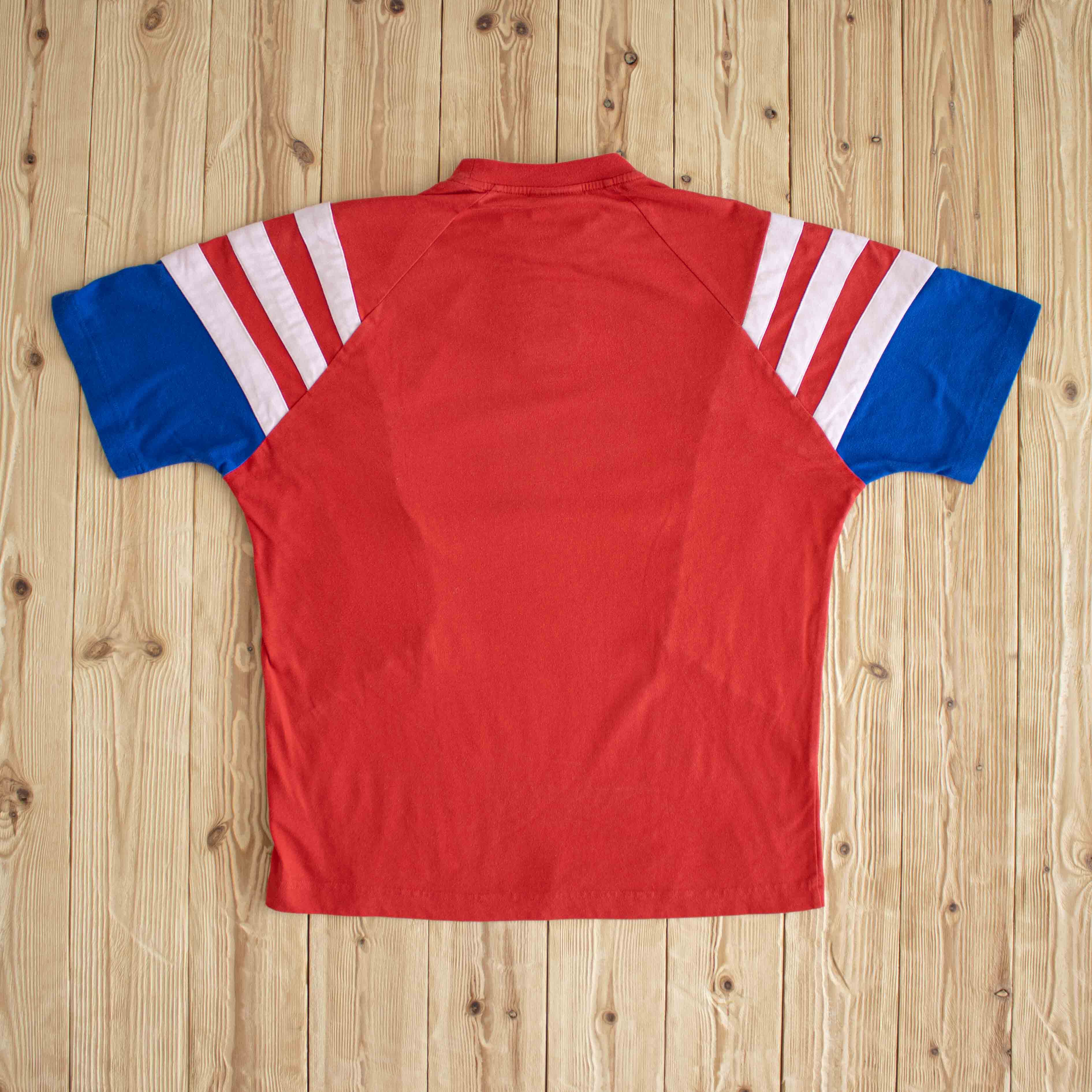 (M/L) 1995 Adidas FC Bayern Munchen Vintage Embroidered T-Shirt Red