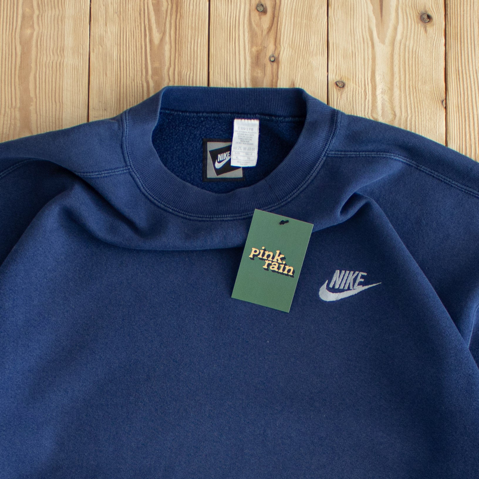 (L) Nike Vintage Essential Embroidered Sweatshirt Blue