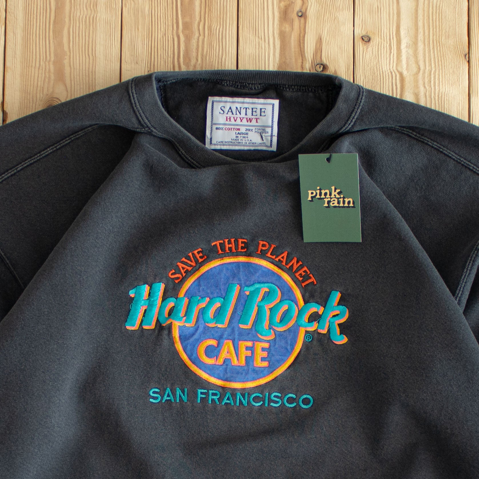 (M) Hard Rock Cafe San Francisco Vintage Embroidered Sweatshirt Gray