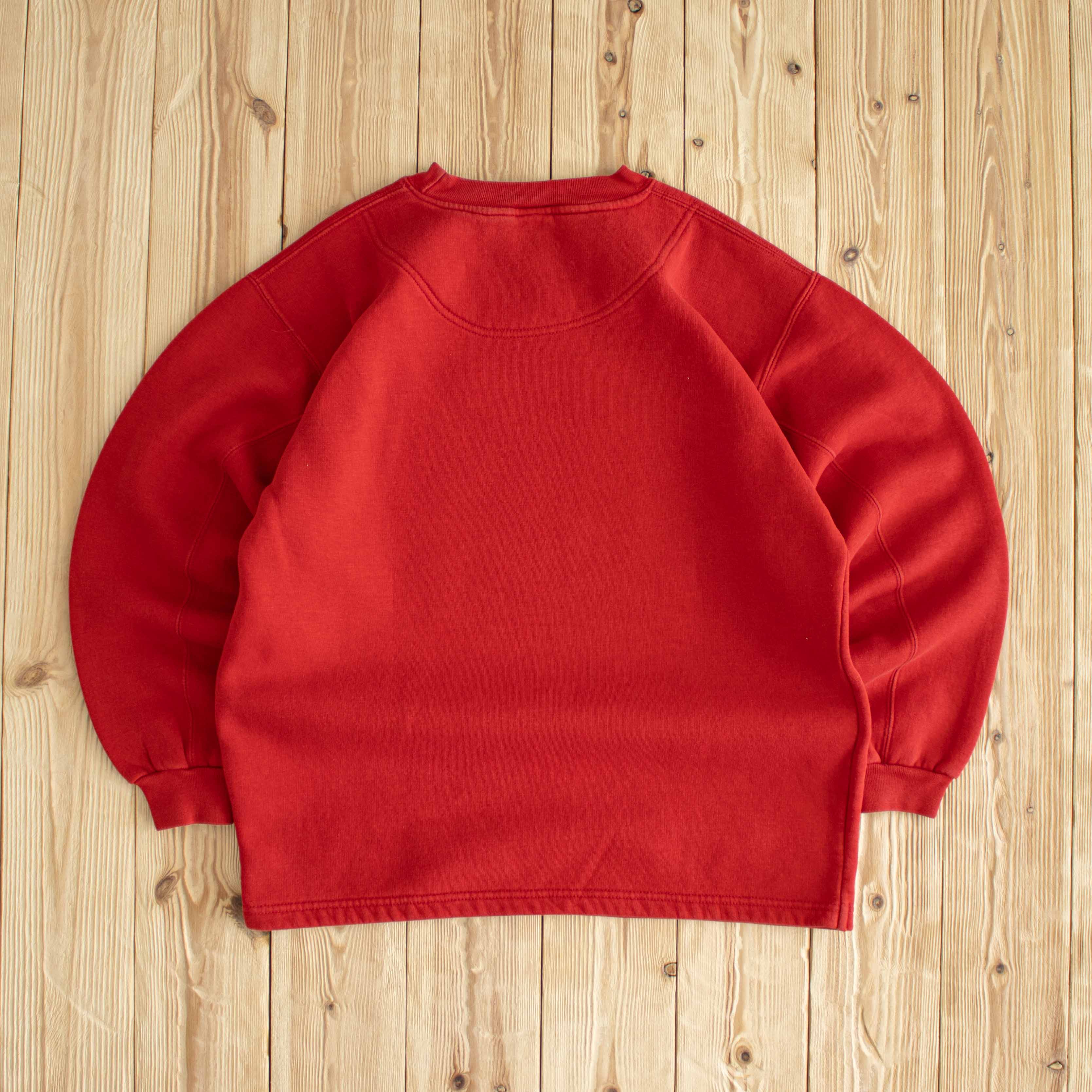 (S) Nike Spell Out Vintage Embroidered Sweatshirt Red