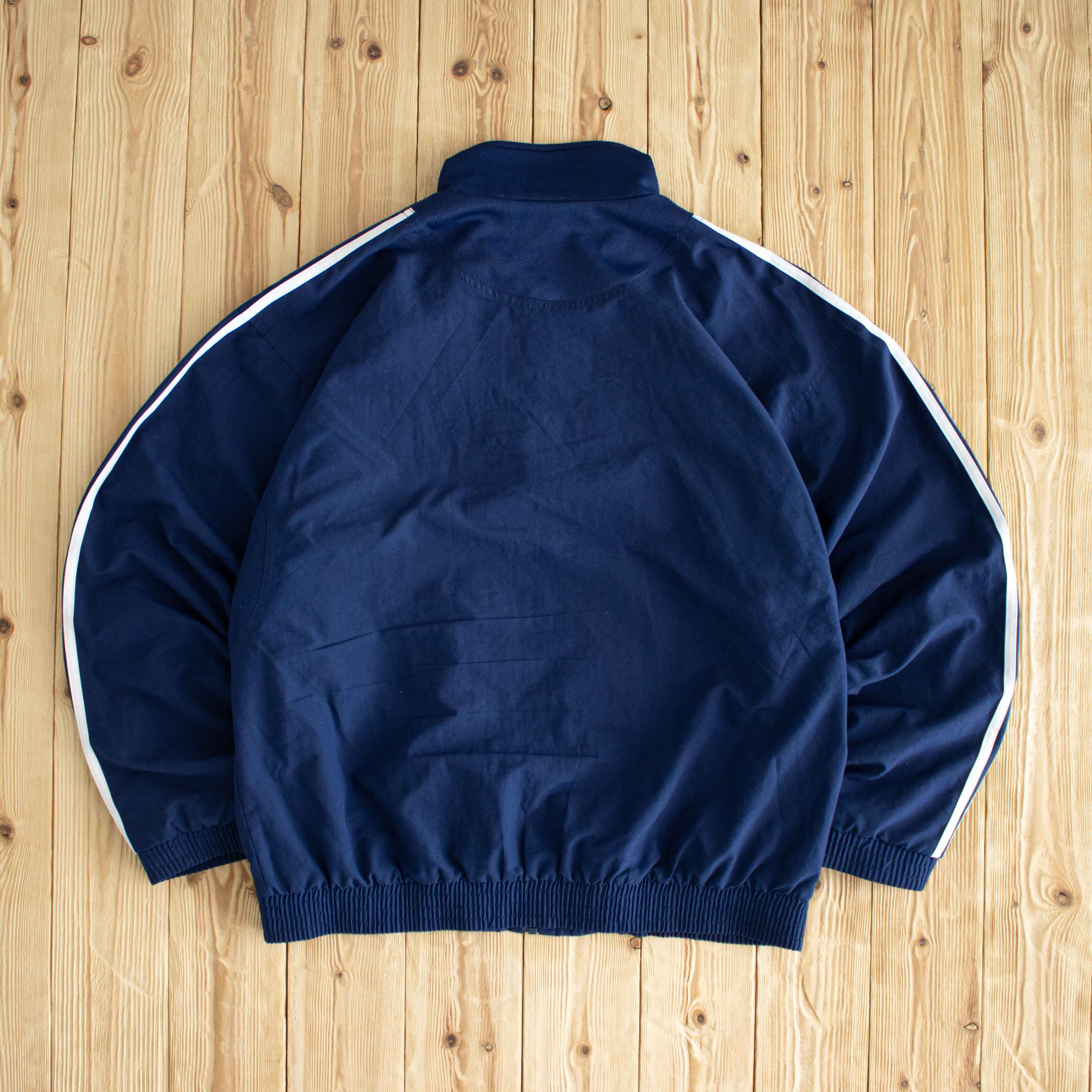 (XL) Adidas Vintage Essential Embroidered Jacket Blue