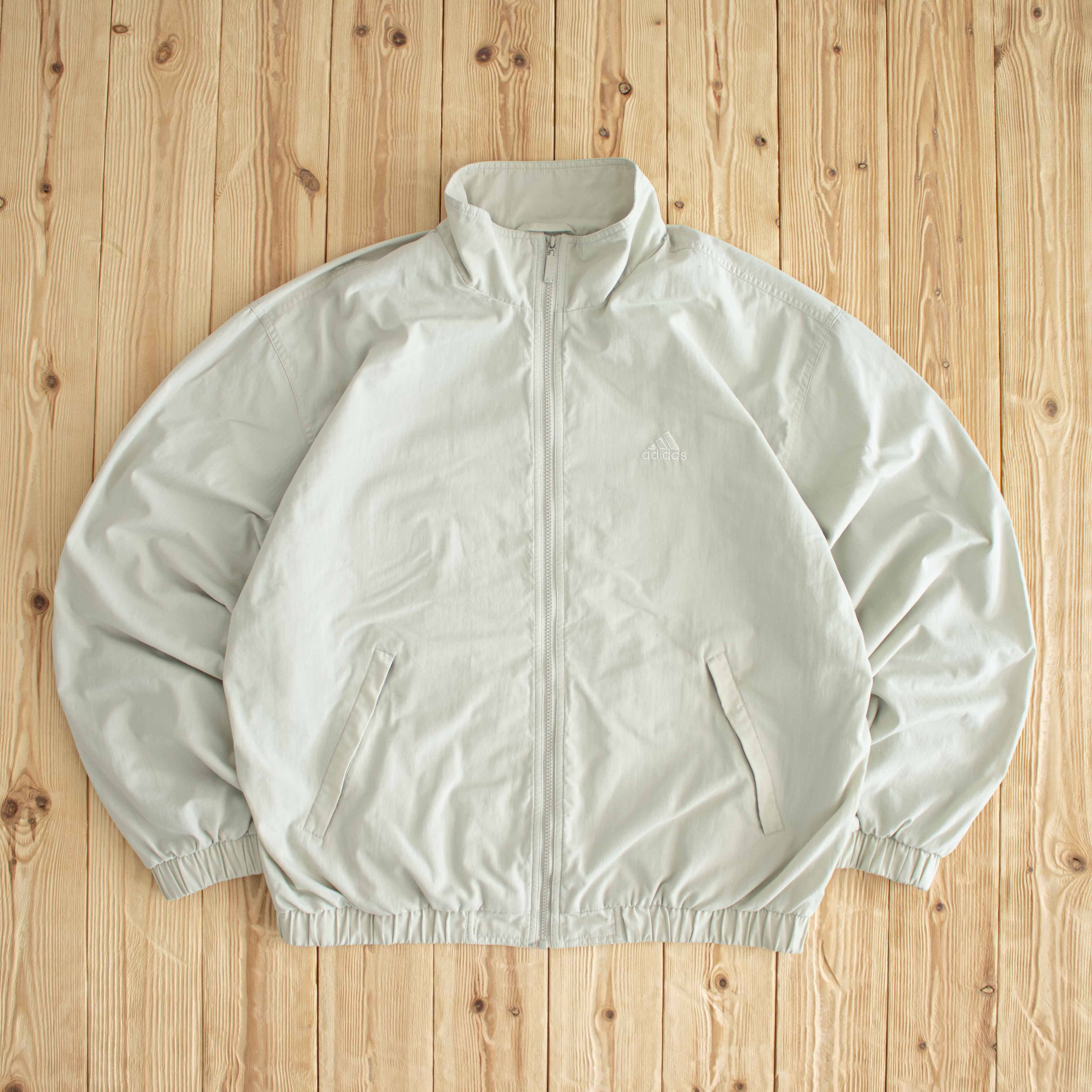 (XL) Adidas Vintage Essential Embroidered Jacket Beige
