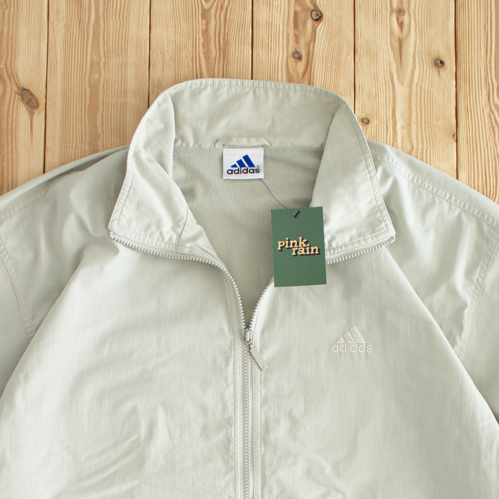 (XL) Adidas Vintage Essential Embroidered Jacket Beige