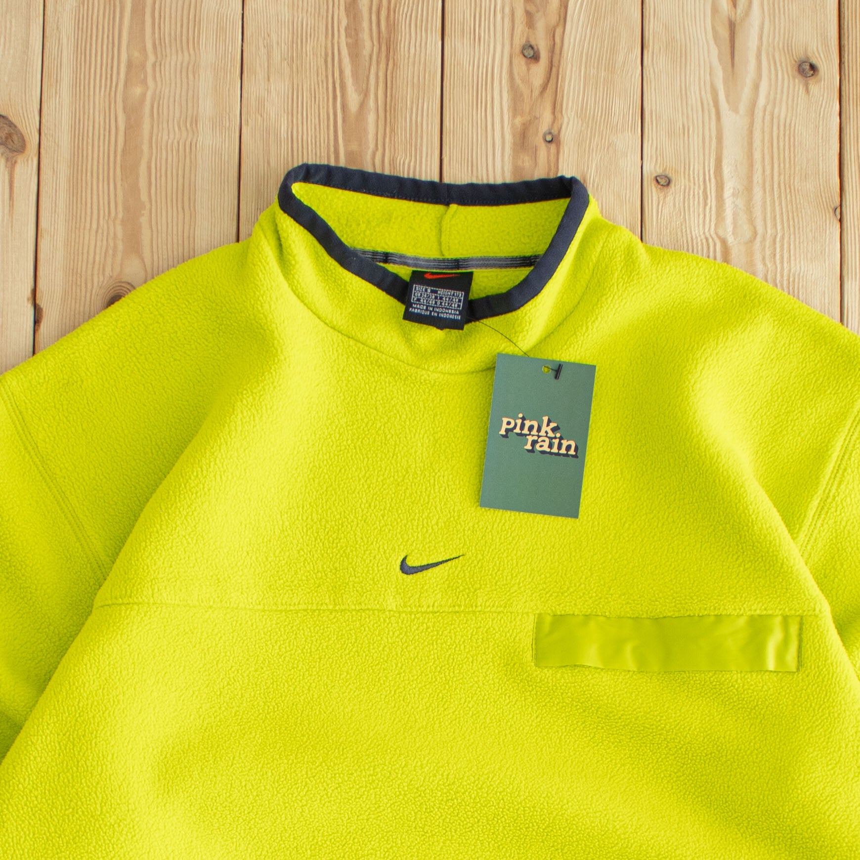 (S/M) Nike Center Swoosh Vintage Embroidered Sweatshirt Green