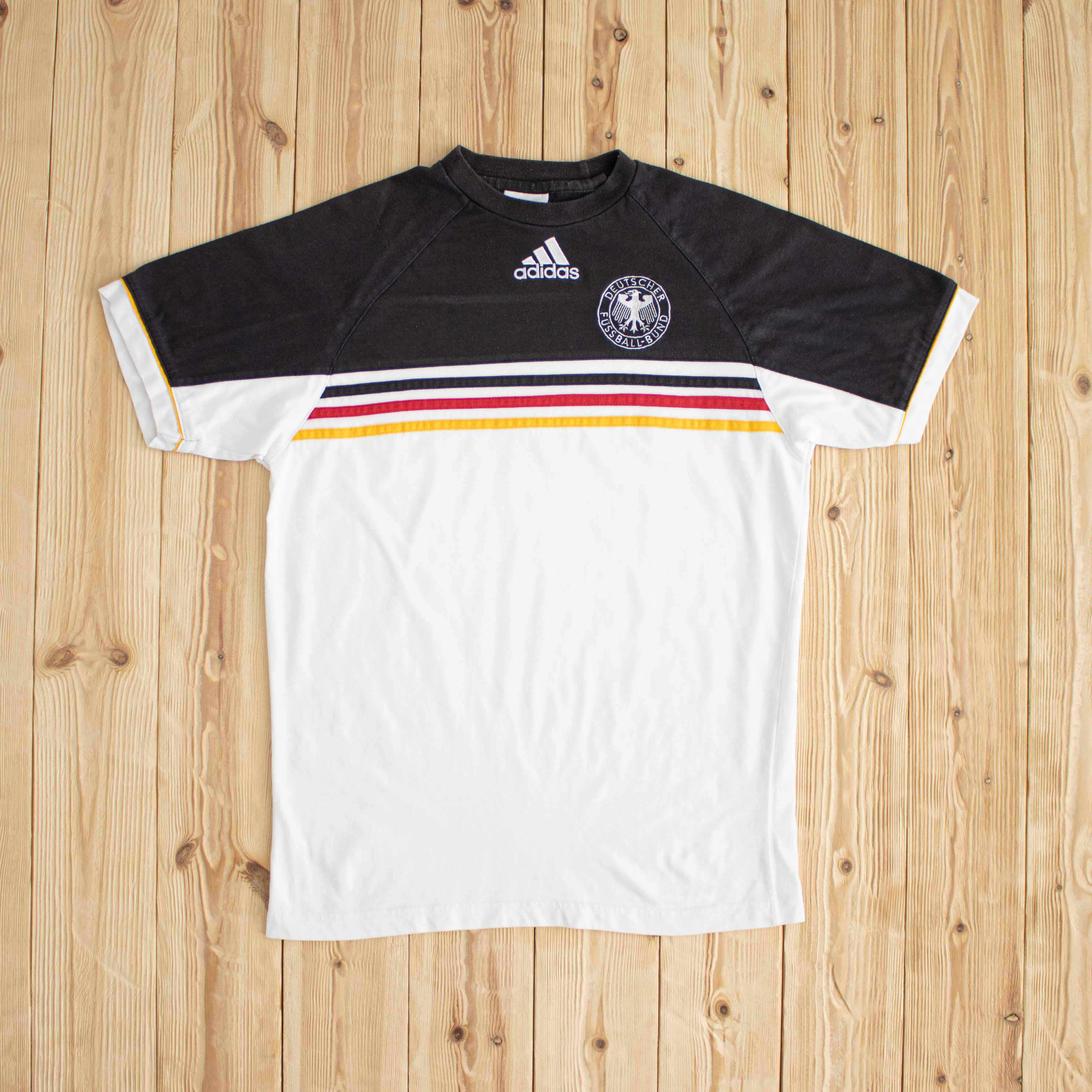 (S/M) 1998 Adidas Deutscher Fussball-Bund Vintage Embroidered T-Shirt White
