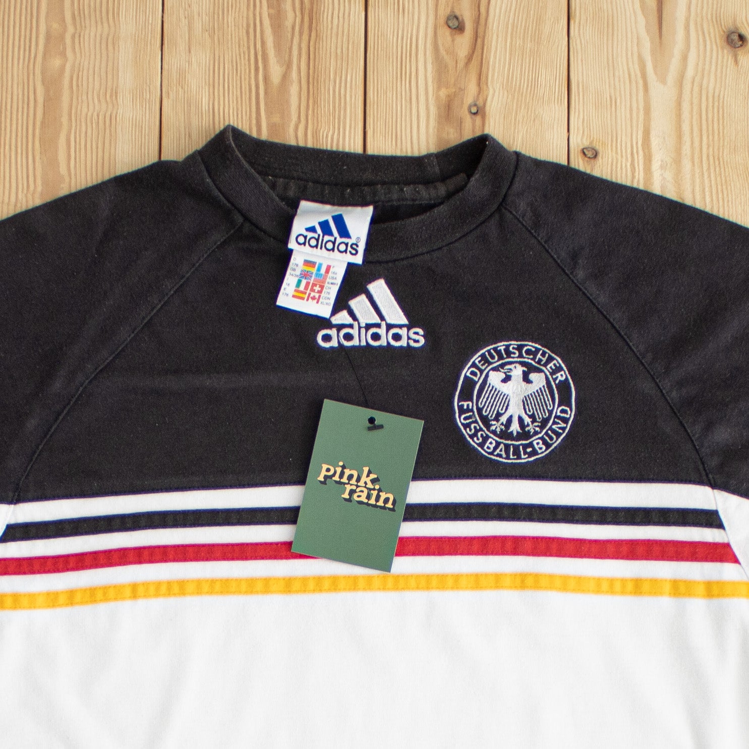 (S/M) 1998 Adidas Deutscher Fussball-Bund Vintage Embroidered T-Shirt White
