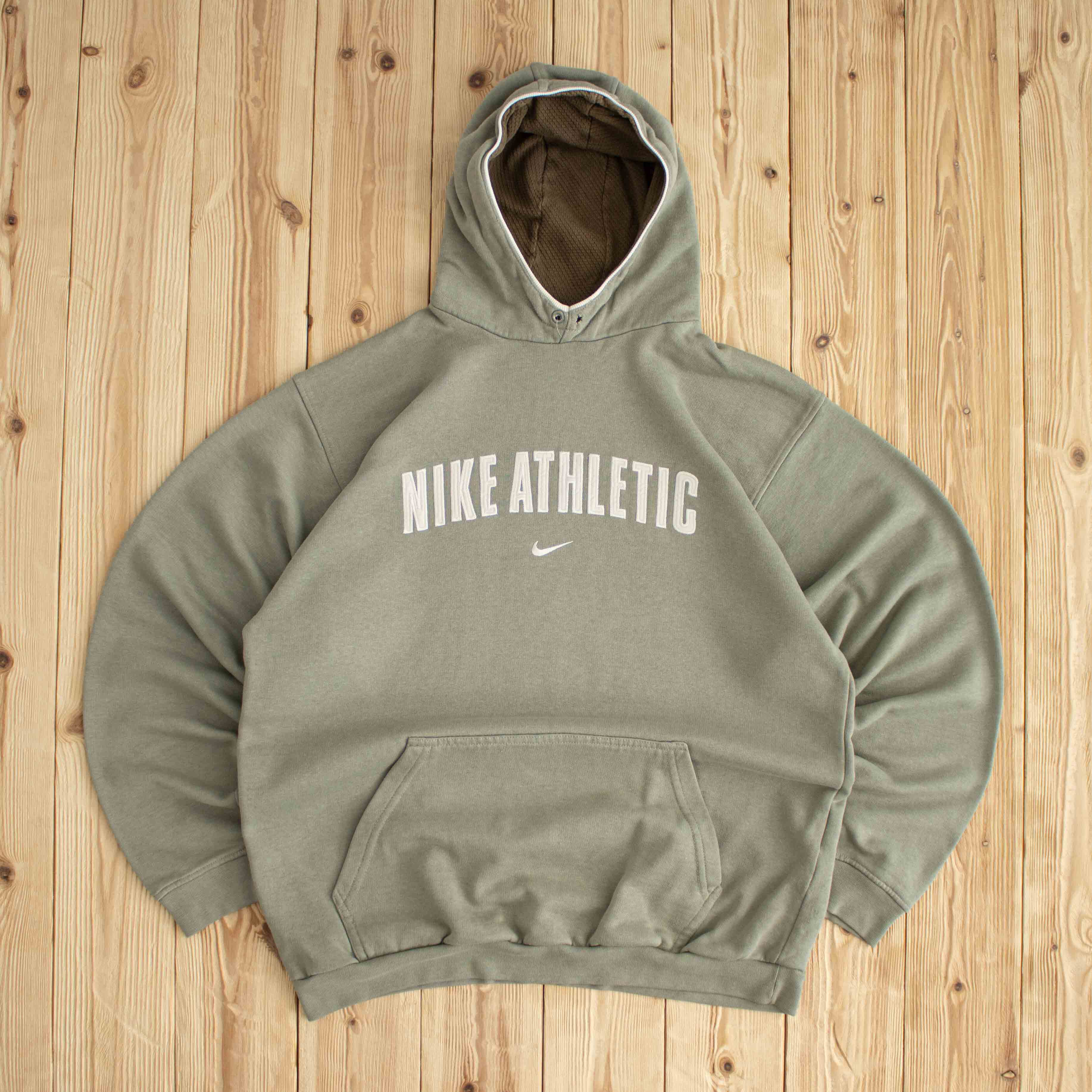 (M/L) Nike Athletic Vintage Embroidered Hoodie Green