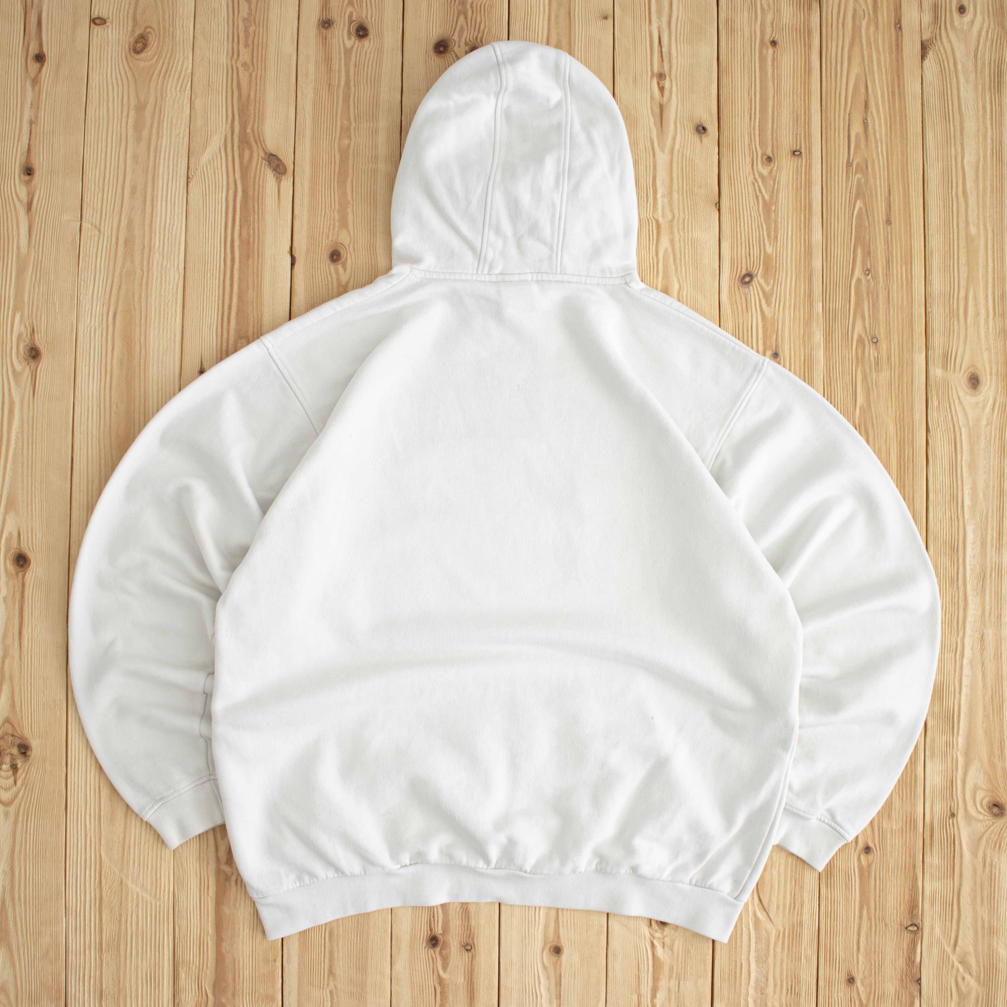 (L) Nike Athletic Vintage Embroidered Hoodie White