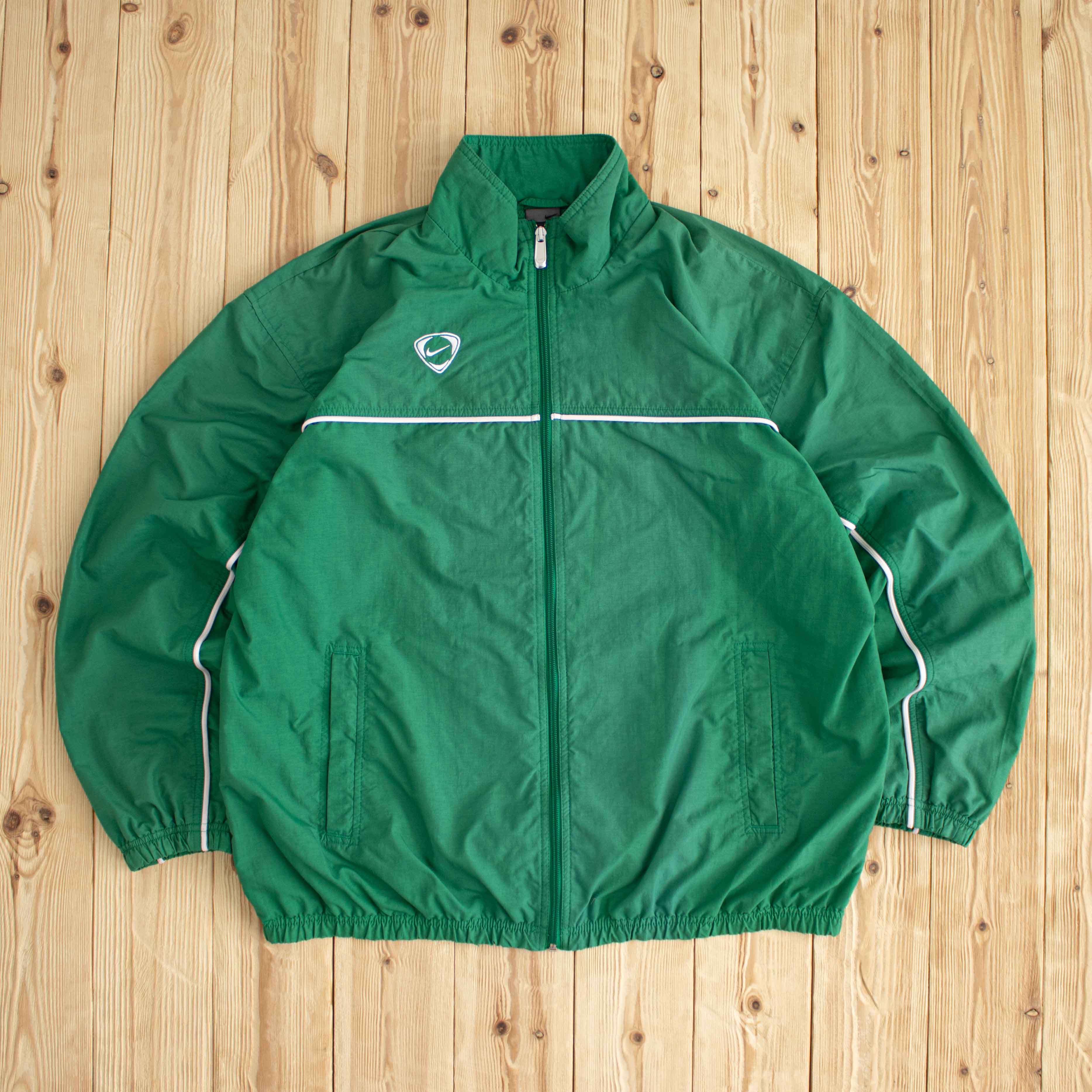 (L) Nike Swoosh Vintage Embroidered Jacket Green