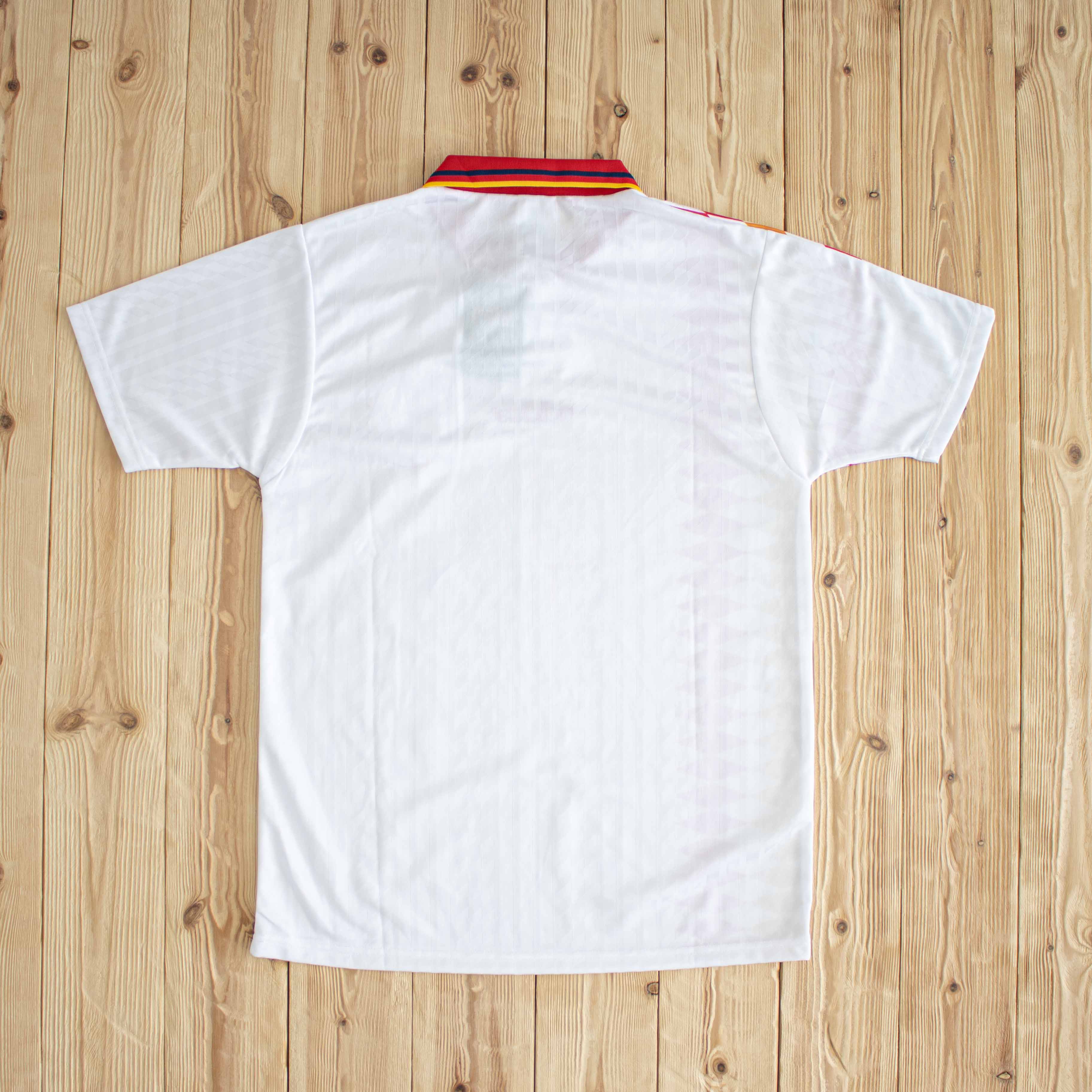 (S/M) 1994 Adidas Spain Vintage Embroidered Button Up Jersey White