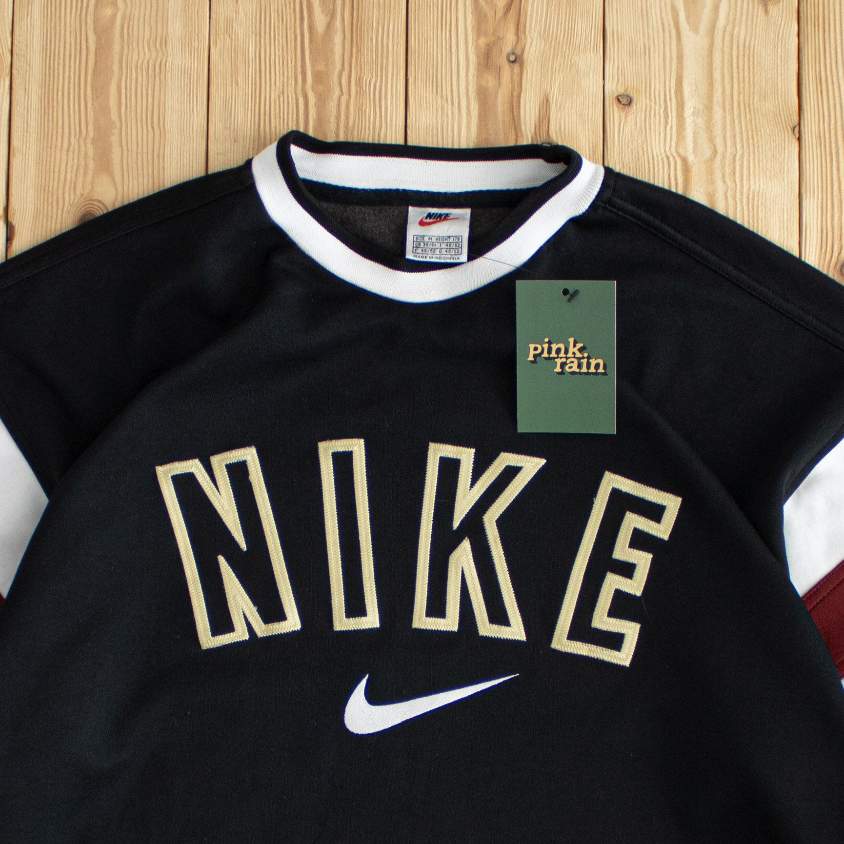 (M) Nike Spell Out Vintage Embroidered Sweatshirt Black