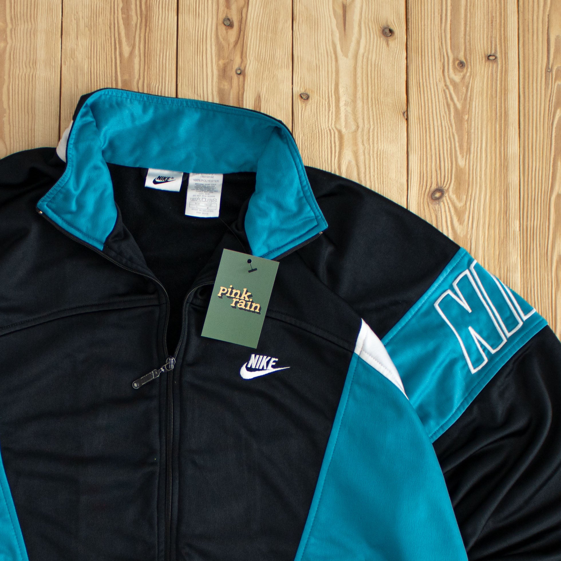 (L) Nike Vintage Embroidered Full-Zip Sweatshirt Black
