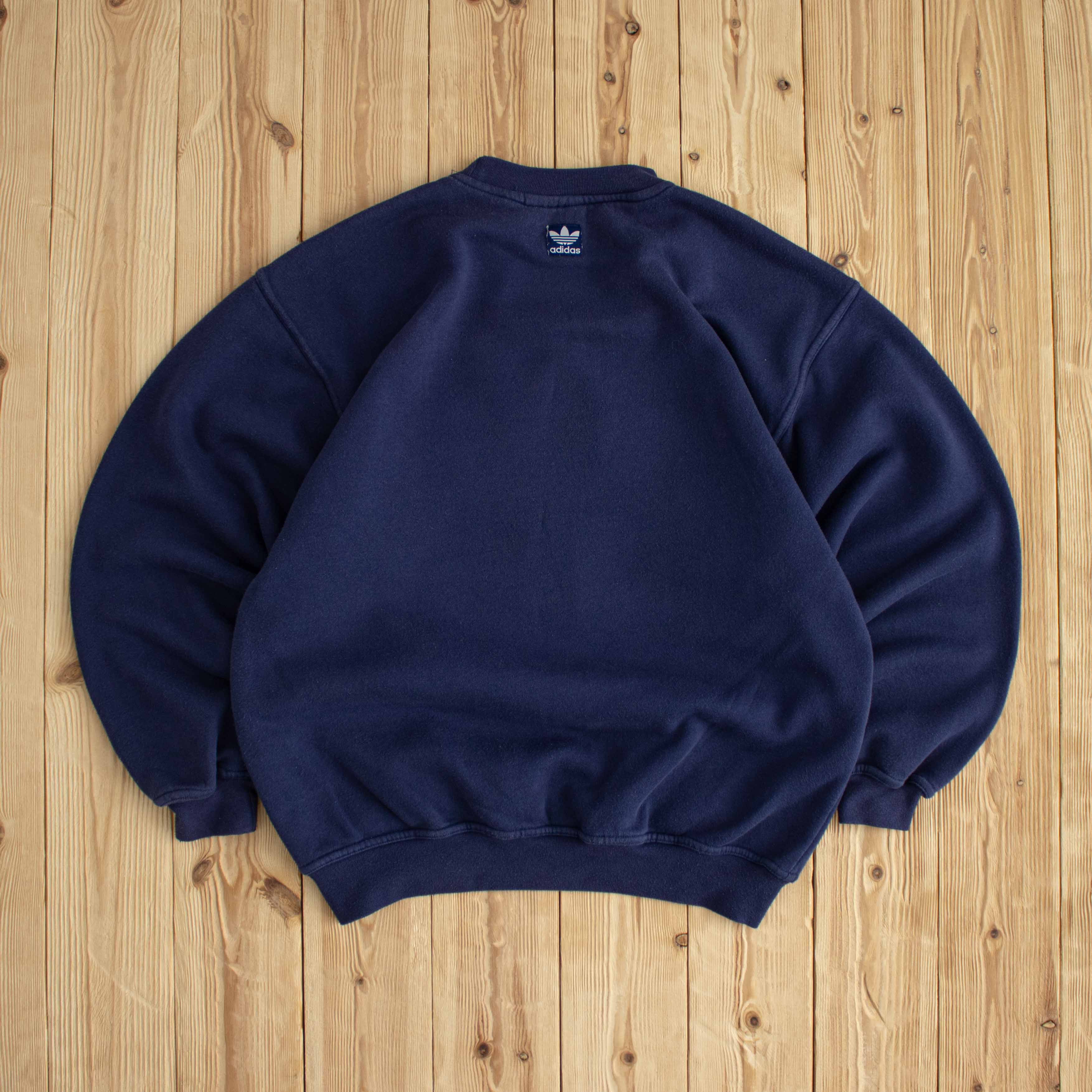 (M) Adidas Vintage Embroidered Sweatshirt Blue