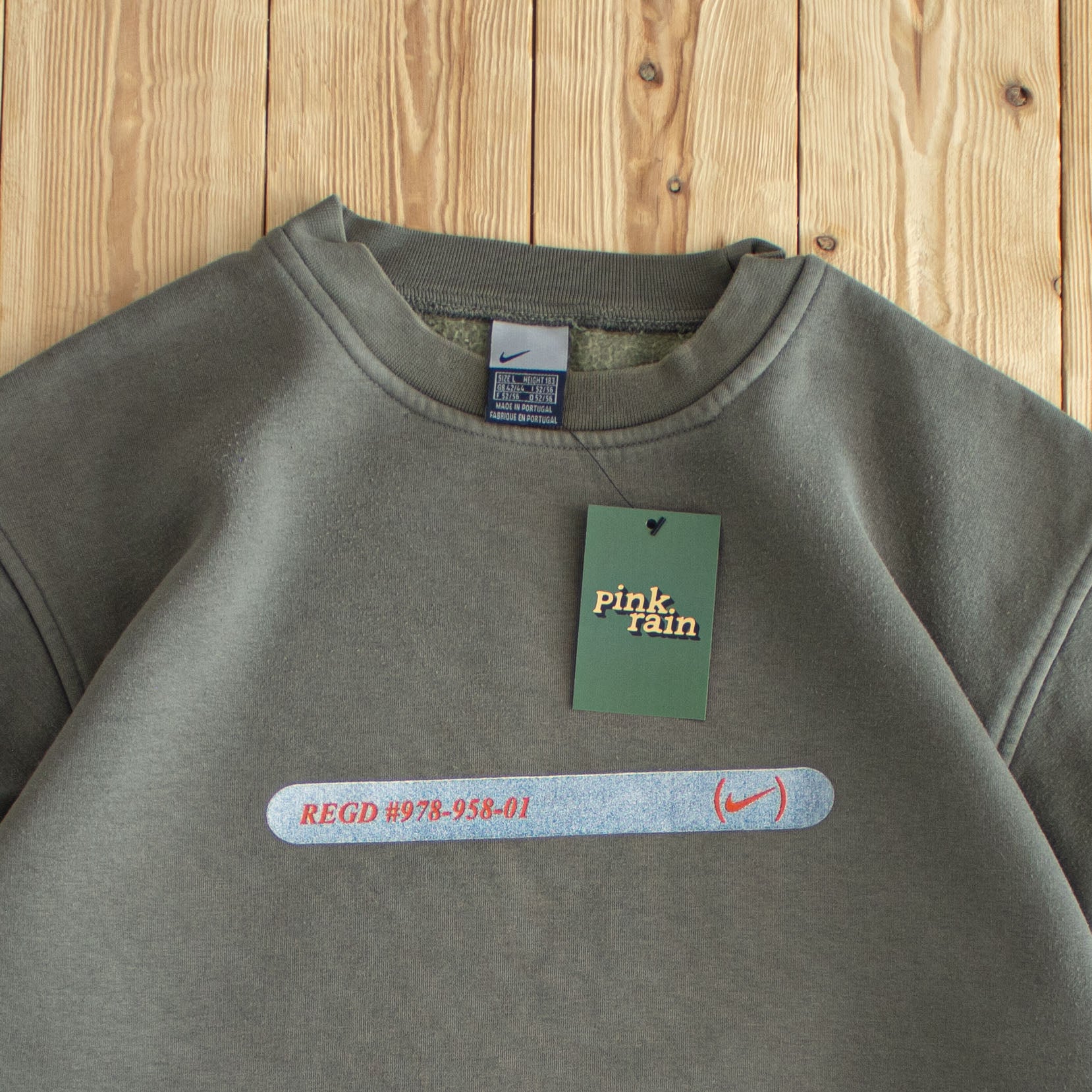 (L) Nike Vintage Sweatshirt Khaki Gray