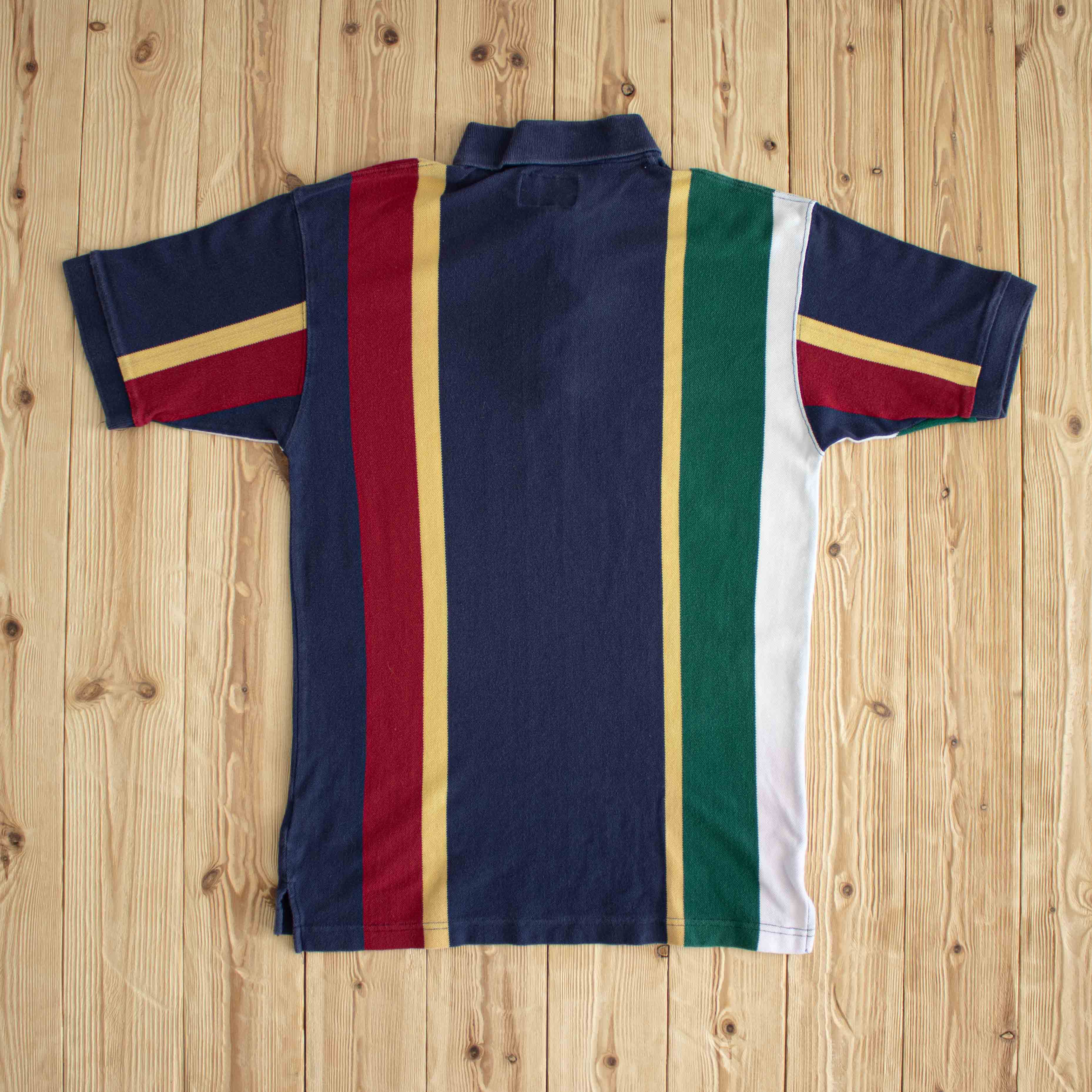 (M) Bex Vintage Button Up Polo Blue