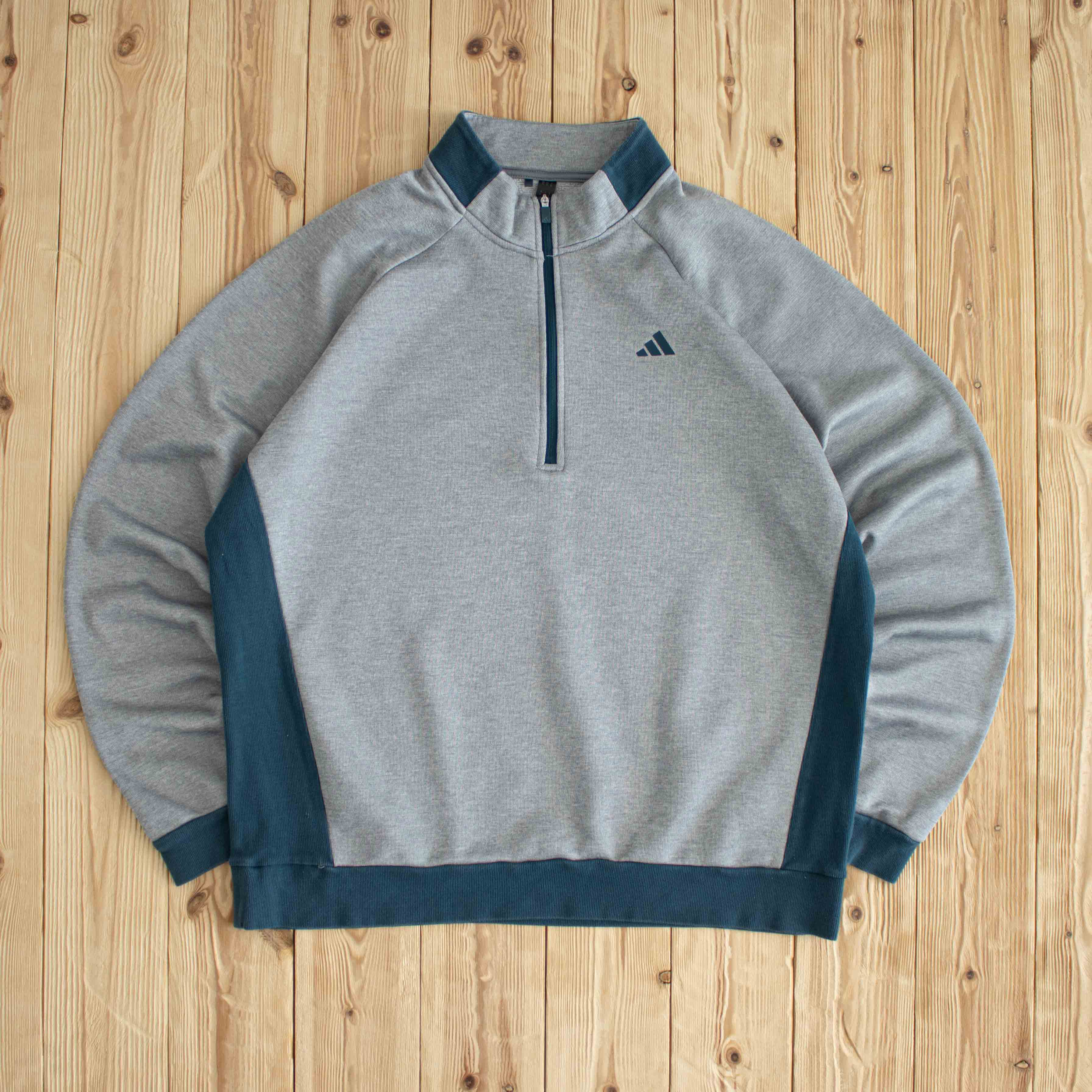 (L) Adidas Modern Quarter-Zip Gray