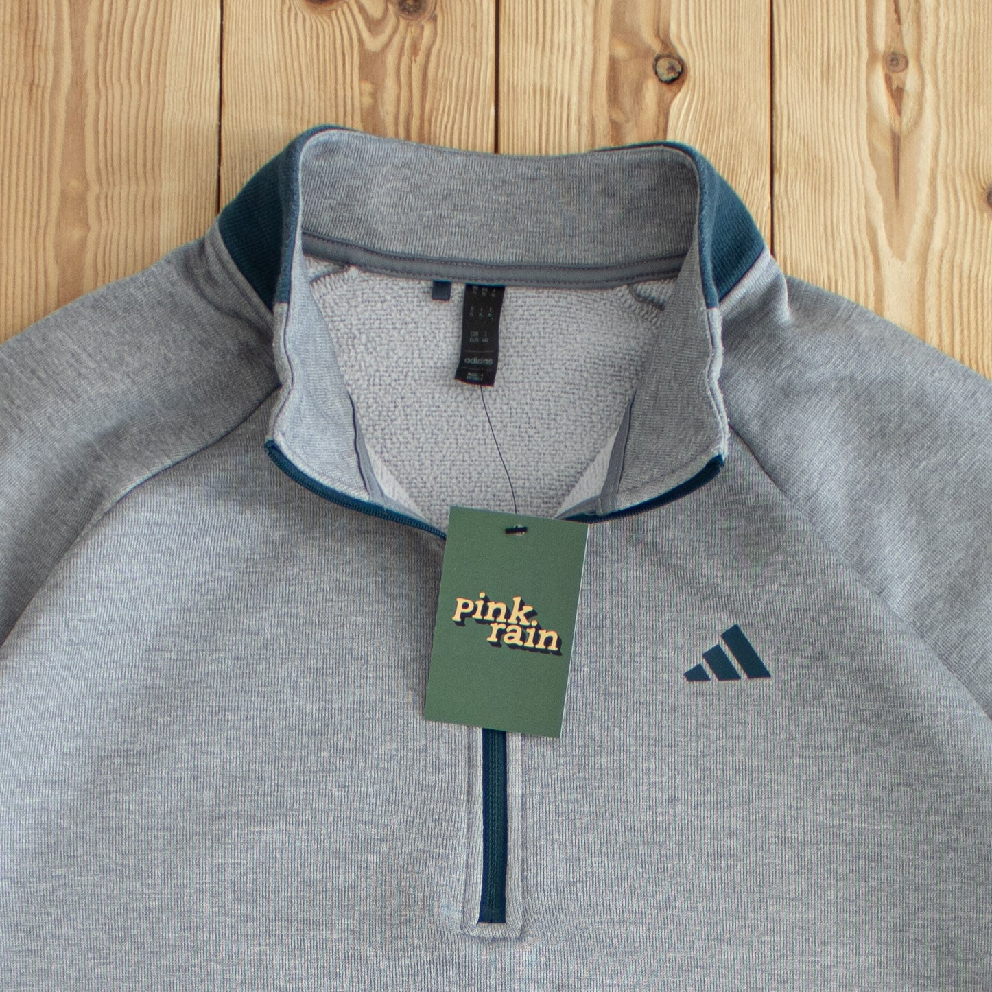 (L) Adidas Modern Quarter-Zip Gray