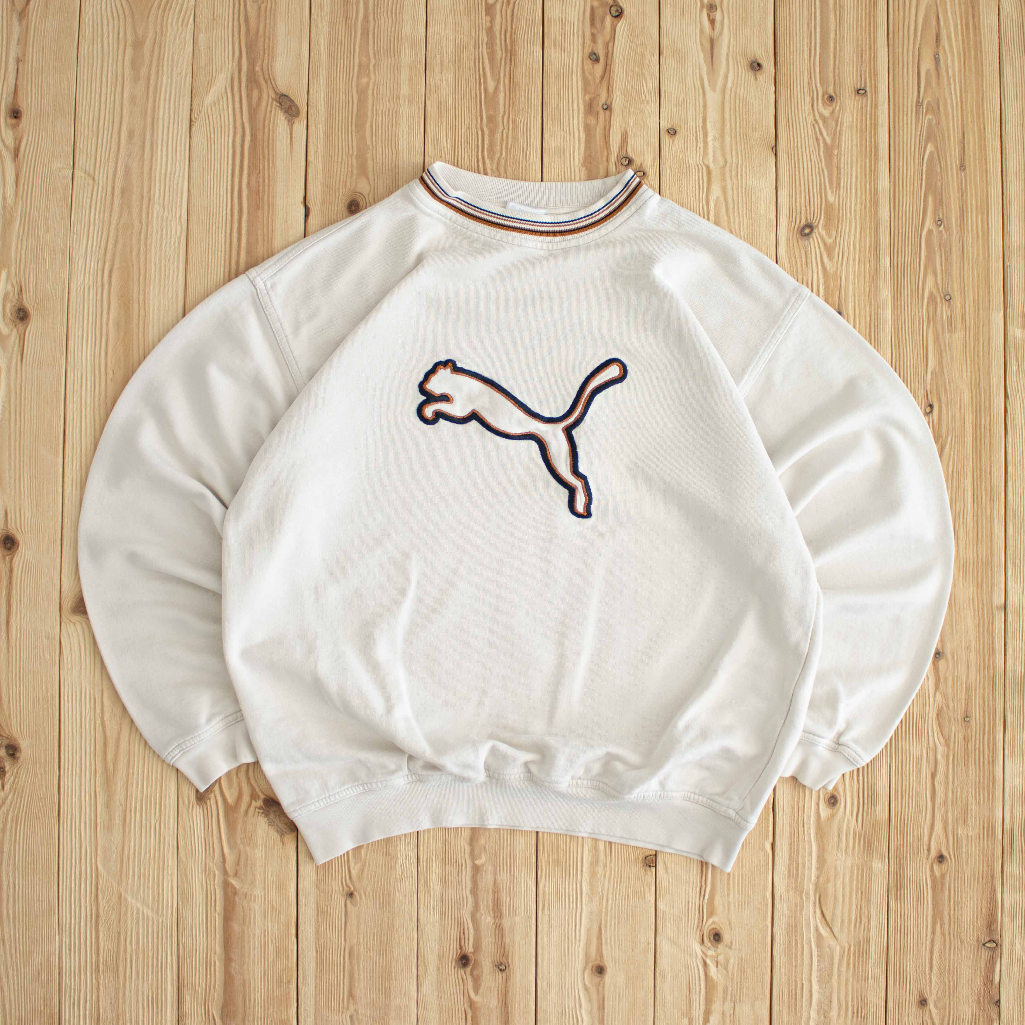 (M) Puma Vintage Embroidered Sweatshirt Beige