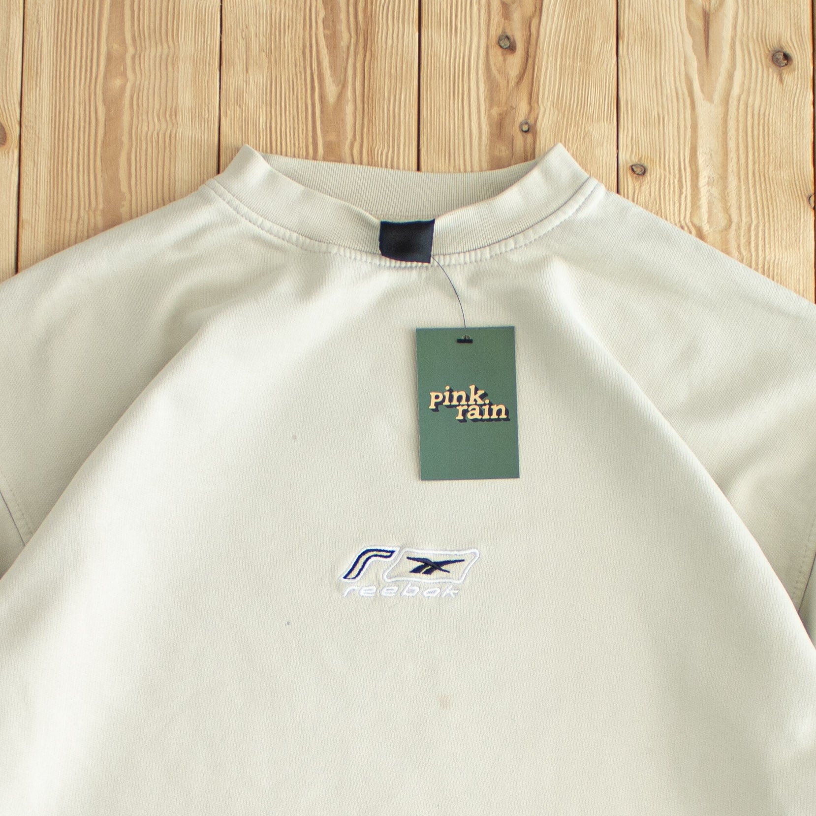 (M/L) Reebok Vintage Embroidered Sweatshirt Beige