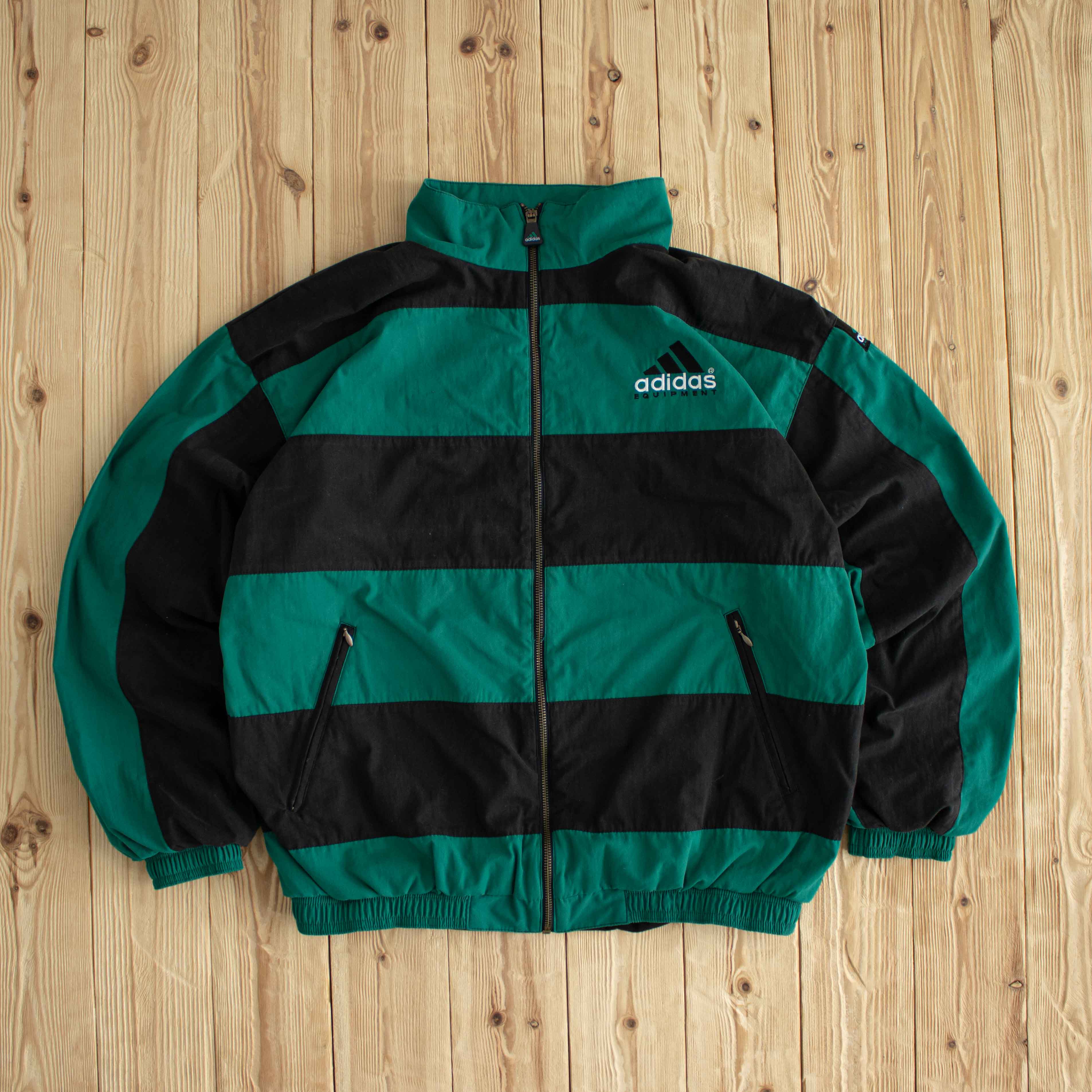 (L) Adidas Equipment Vintage Embroidered Jacket Green
