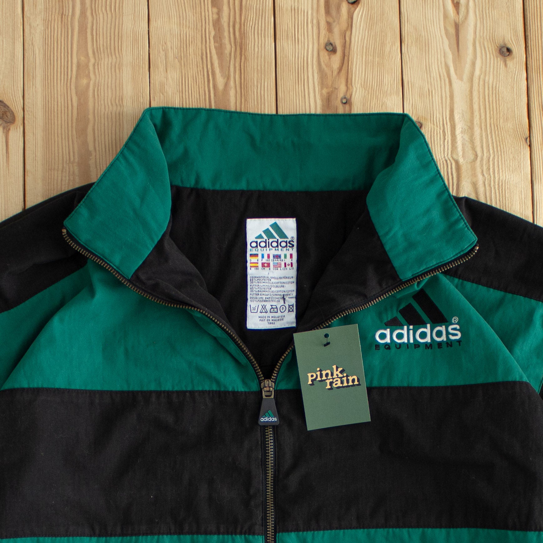 (L) Adidas Equipment Vintage Embroidered Jacket Green