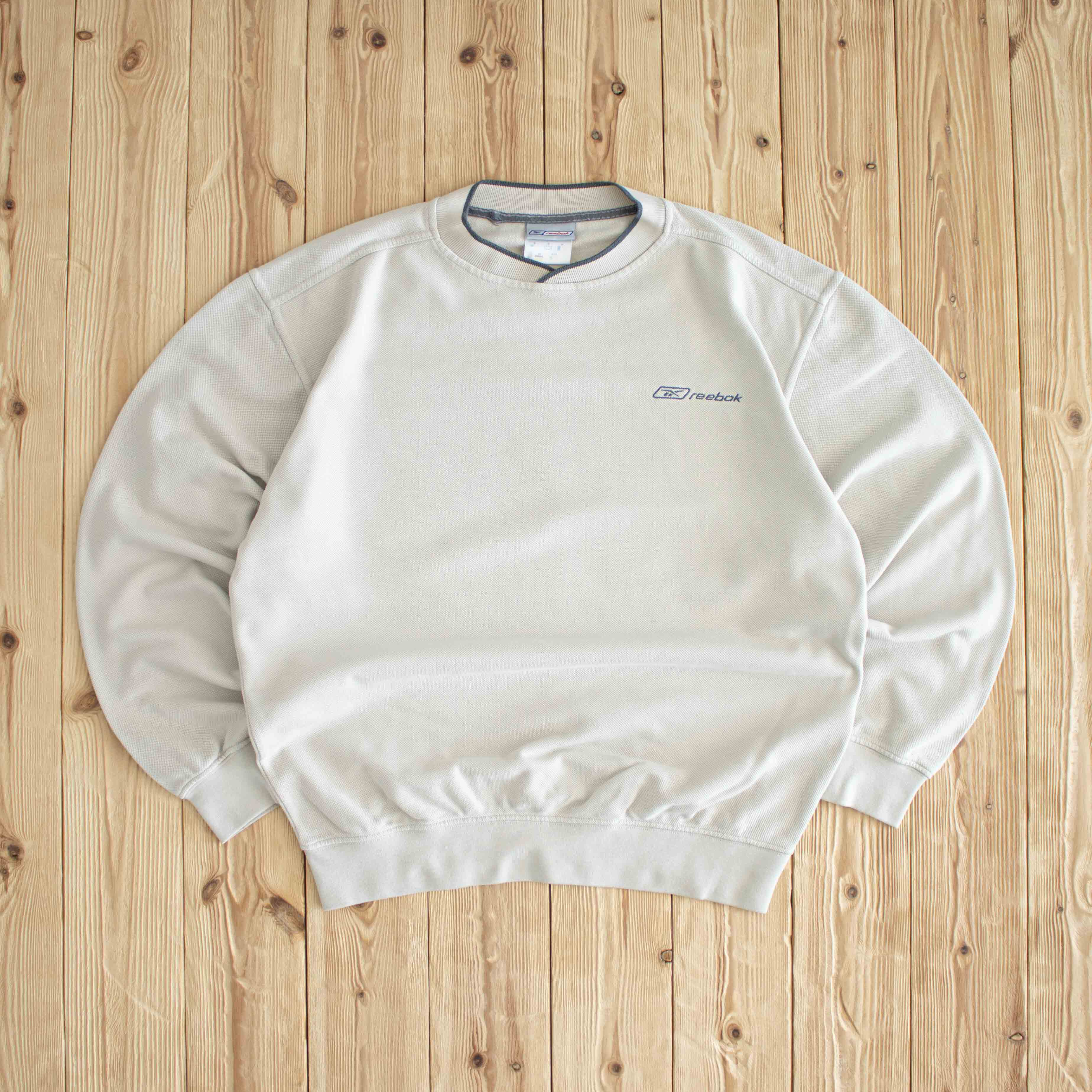(M) Reebok Vintage Embroidered Sweatshirt Beige