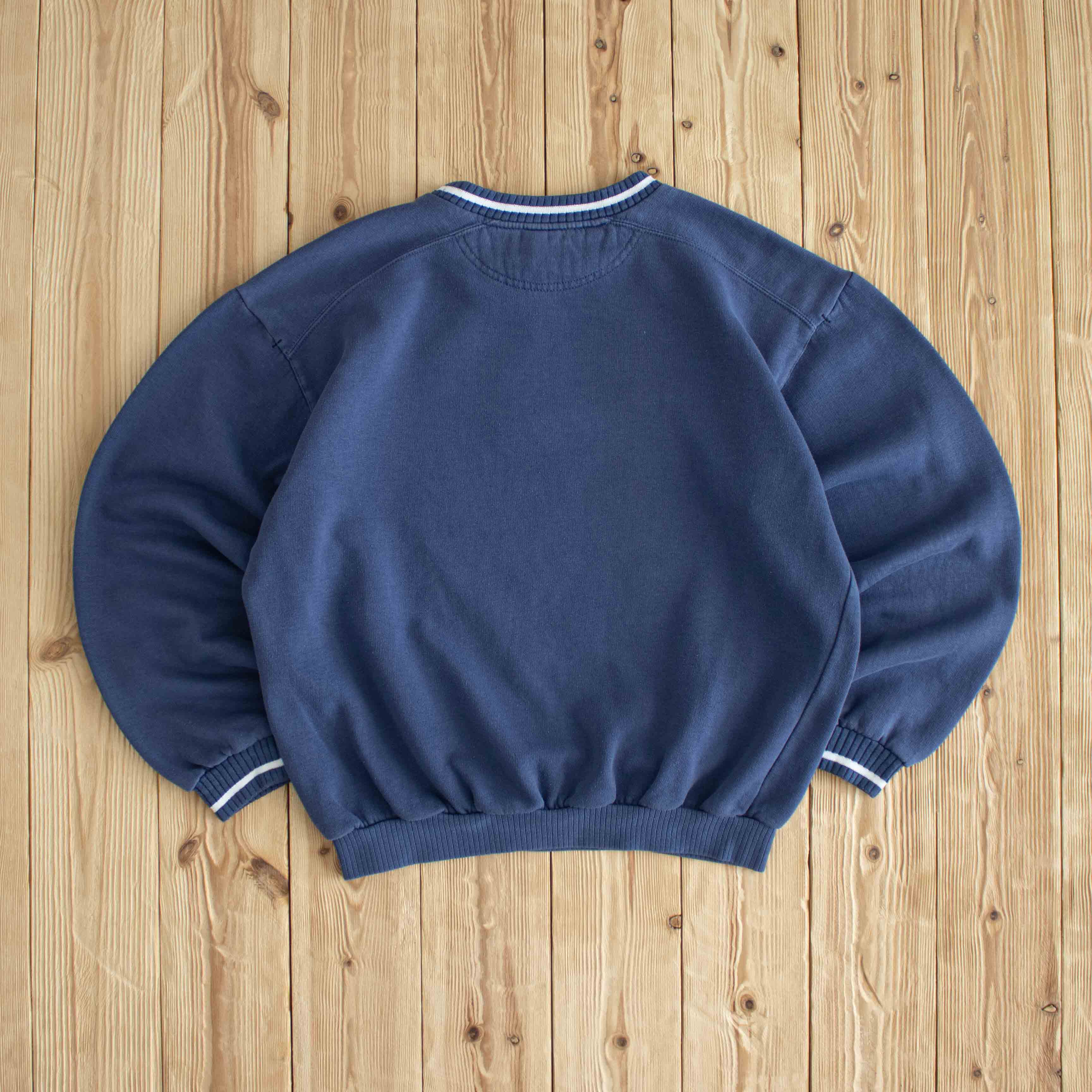 (S) Nike Spell Out Vintage Embroidered Sweatshirt Blue