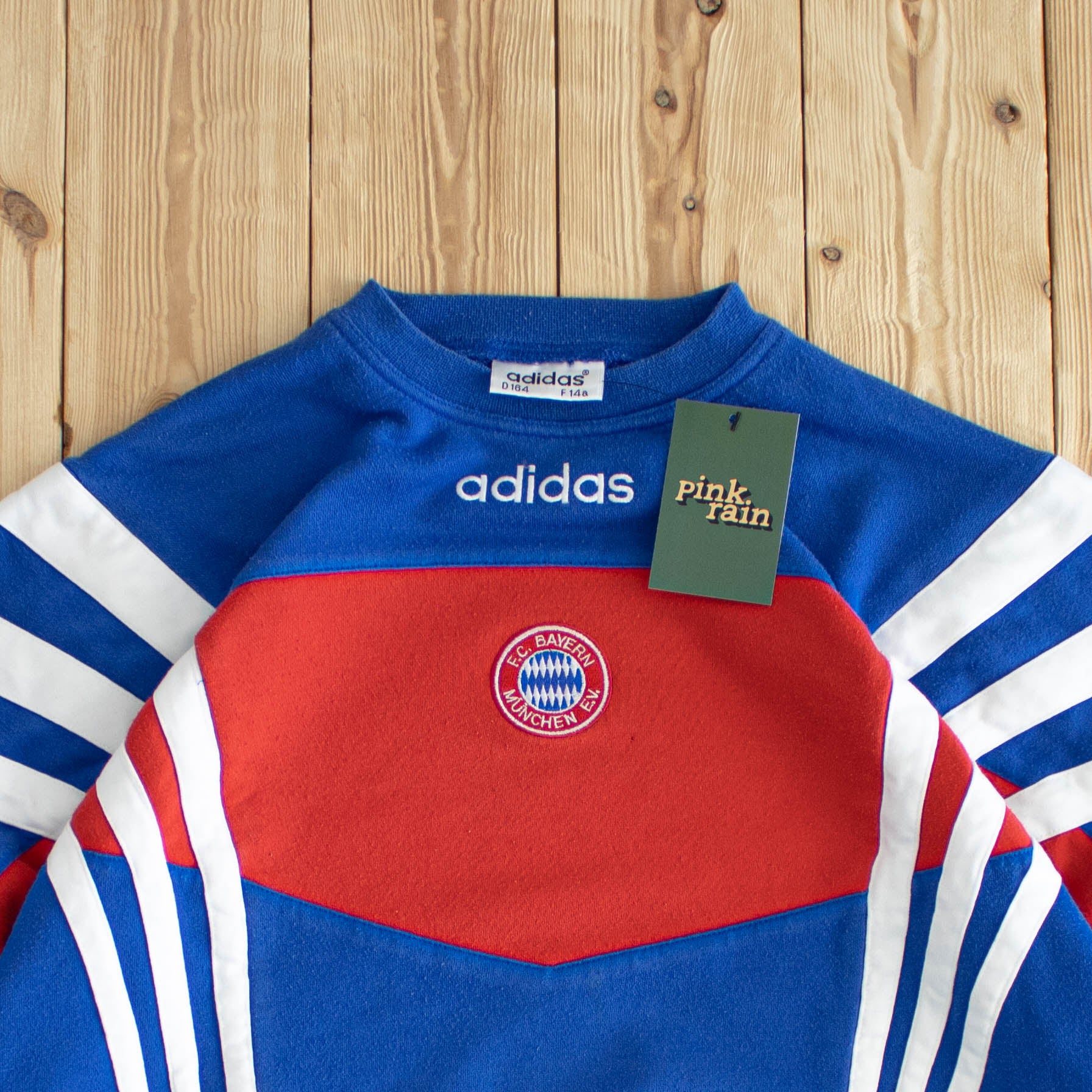 (S/M) Adidas F.C. Bayern Munich Vintage Embroidered Sweatshirt Blue