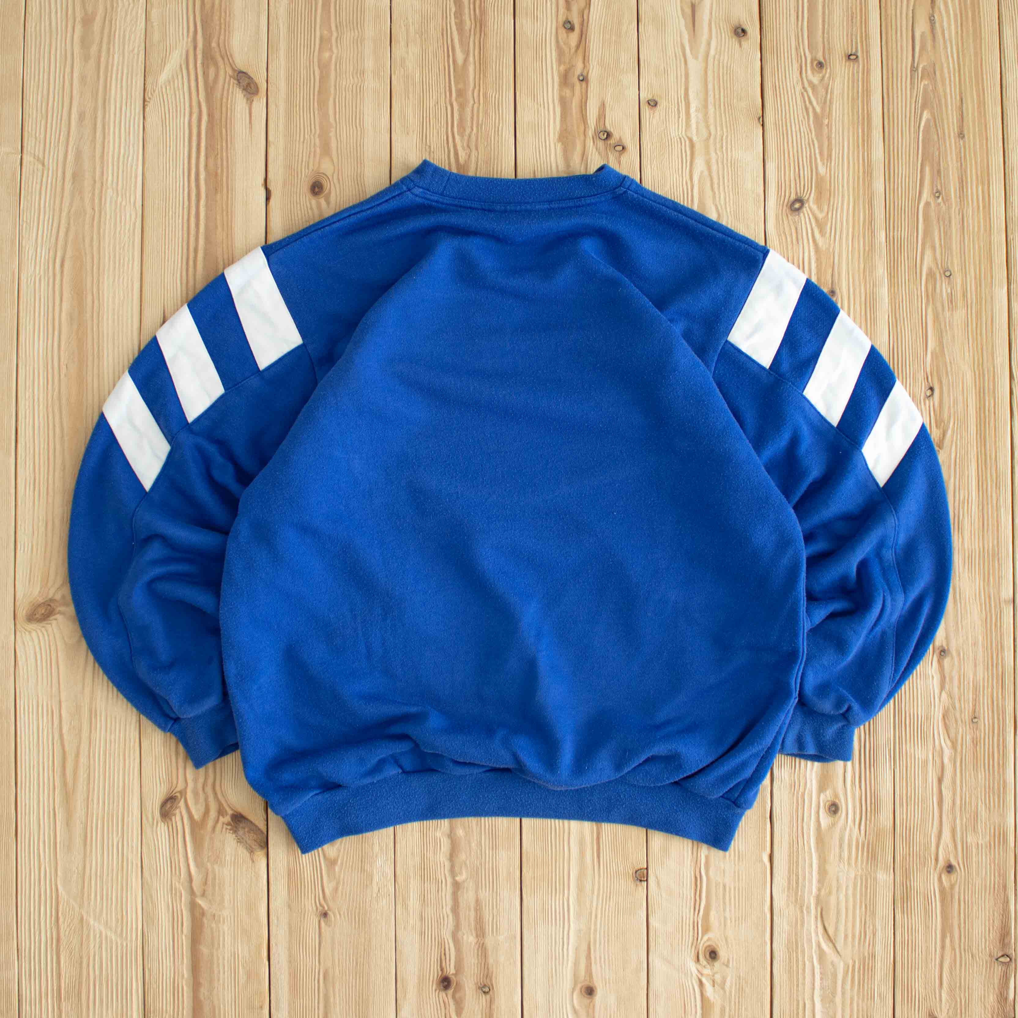 (S/M) Adidas F.C. Bayern Munich Vintage Embroidered Sweatshirt Blue