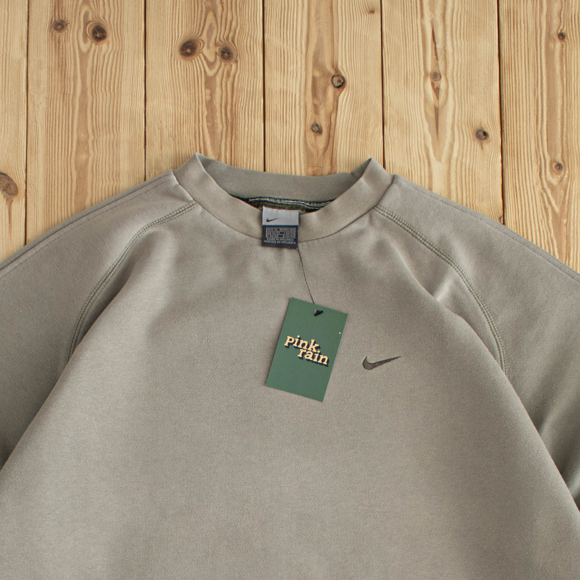 (XL) Nike Vintage Embroidered Sweatshirt Beige