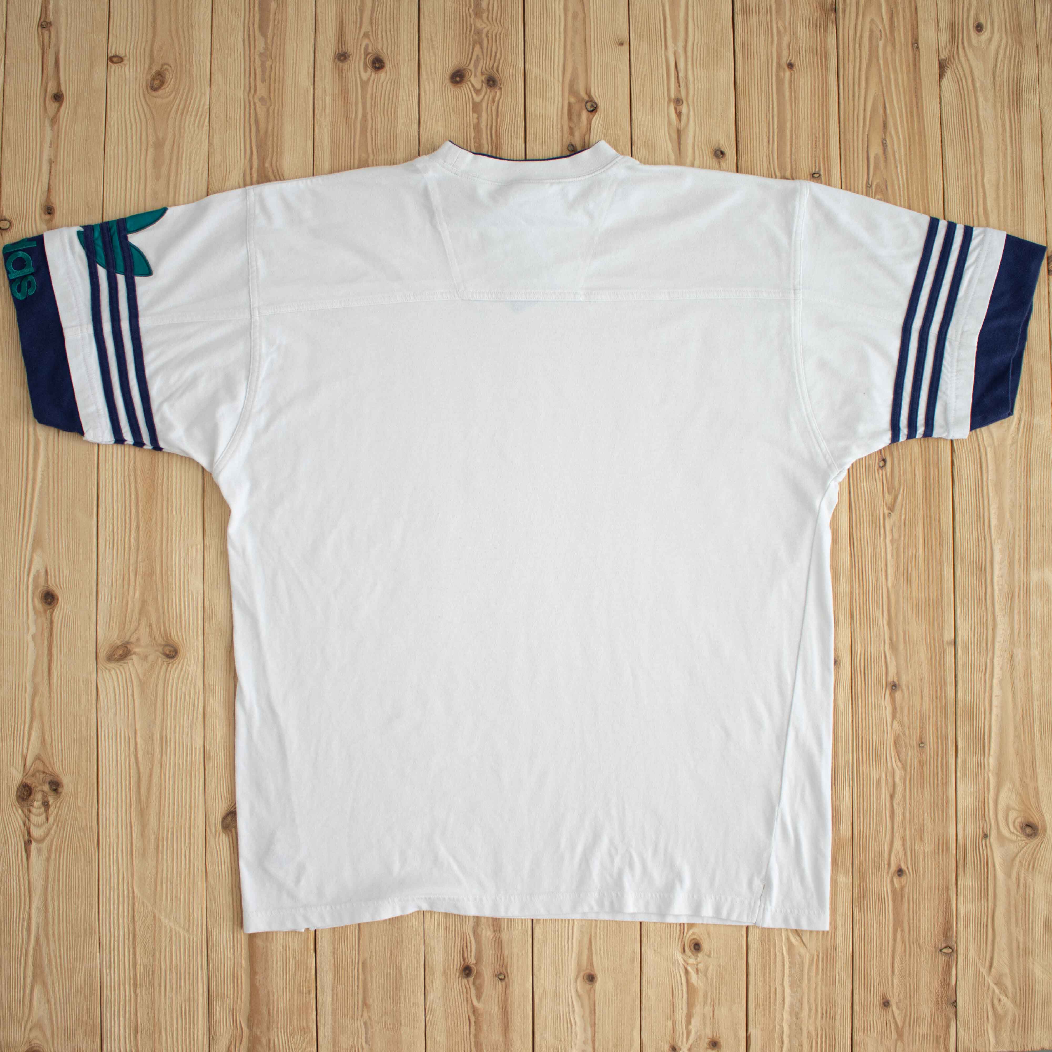 (XL) Adidas Vintage Embroidered T-Shirt White