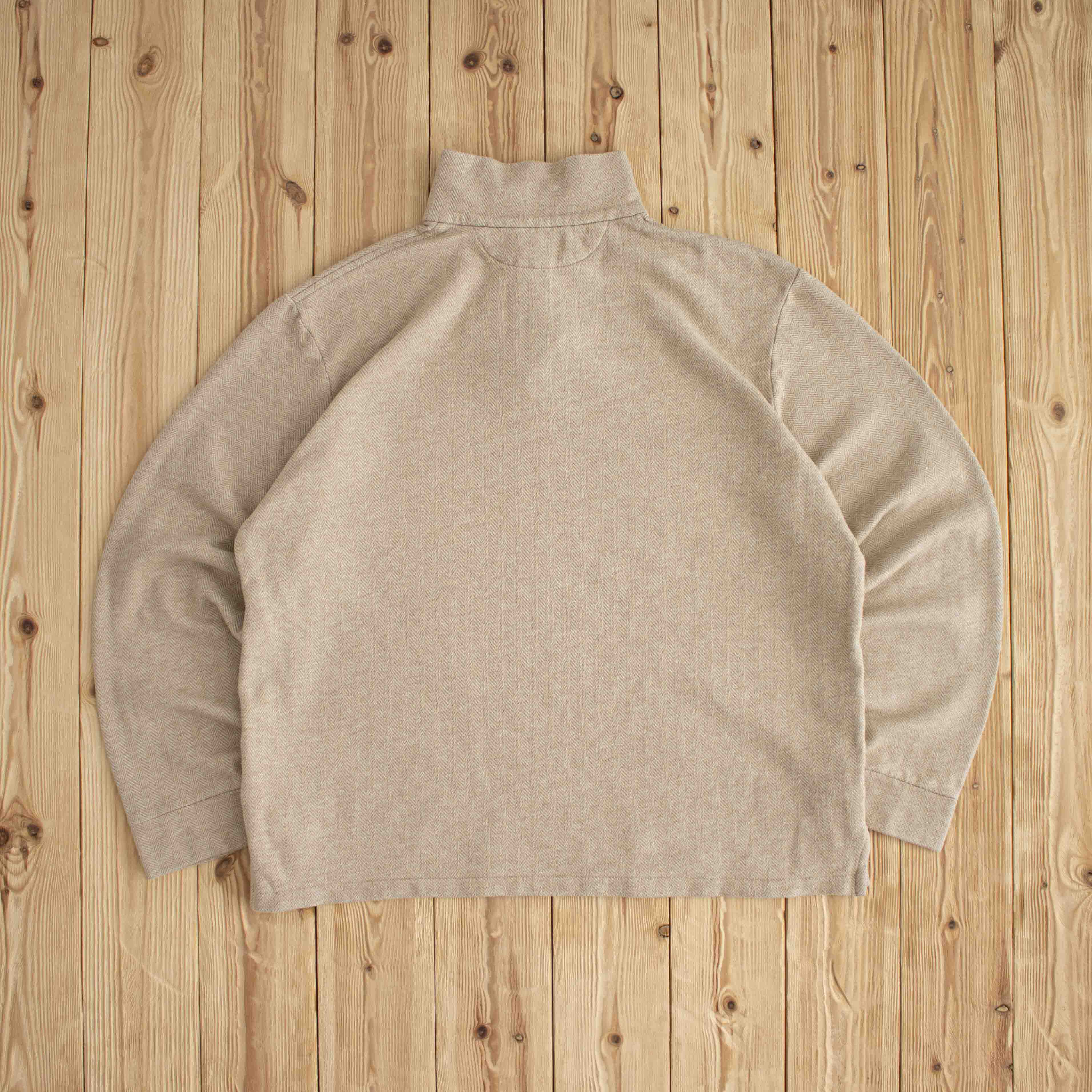 (M) Ralph Lauren Vintage Embroidered Quarter-Zip Beige