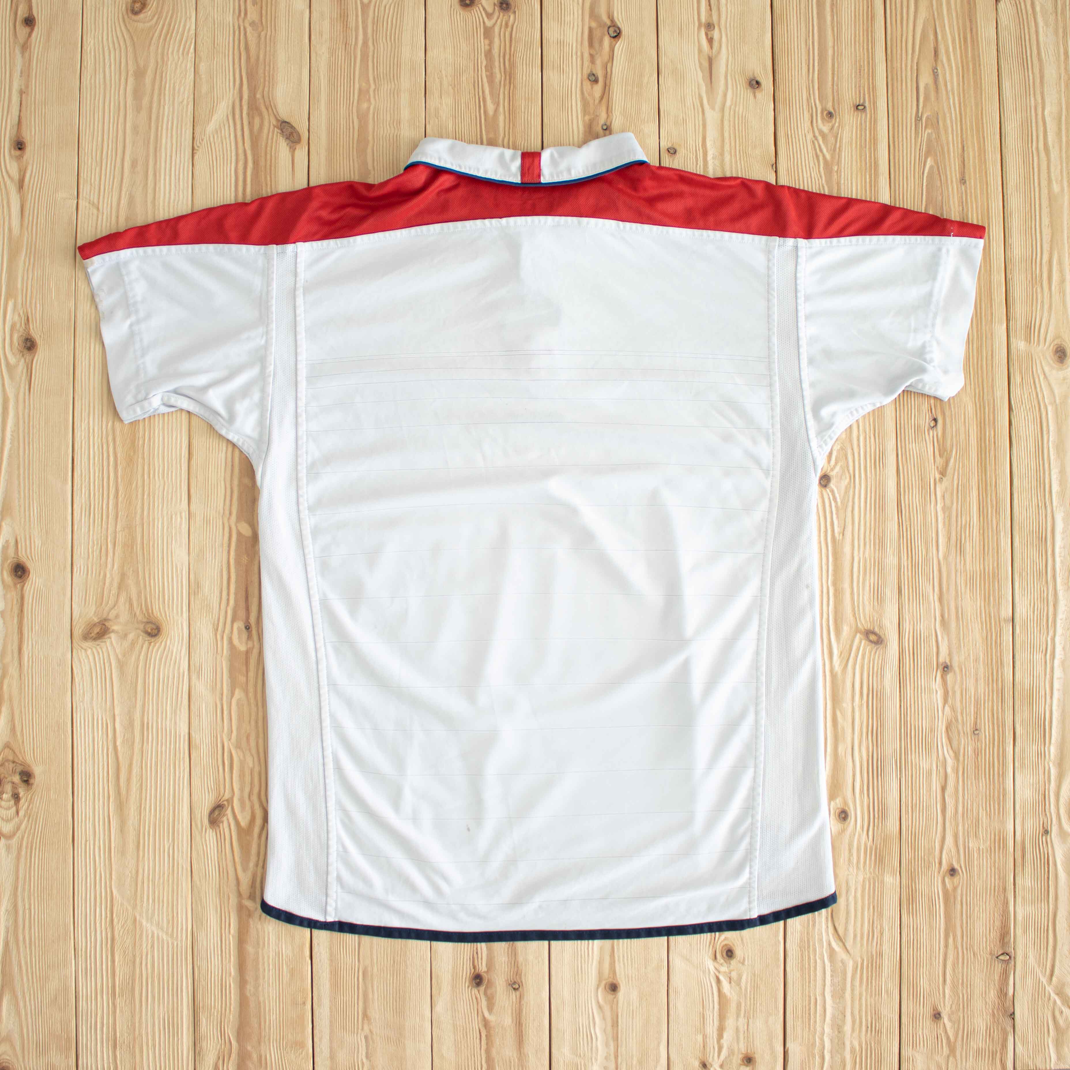 (M/L) Umbro England Vintage Embroidered Jersey White