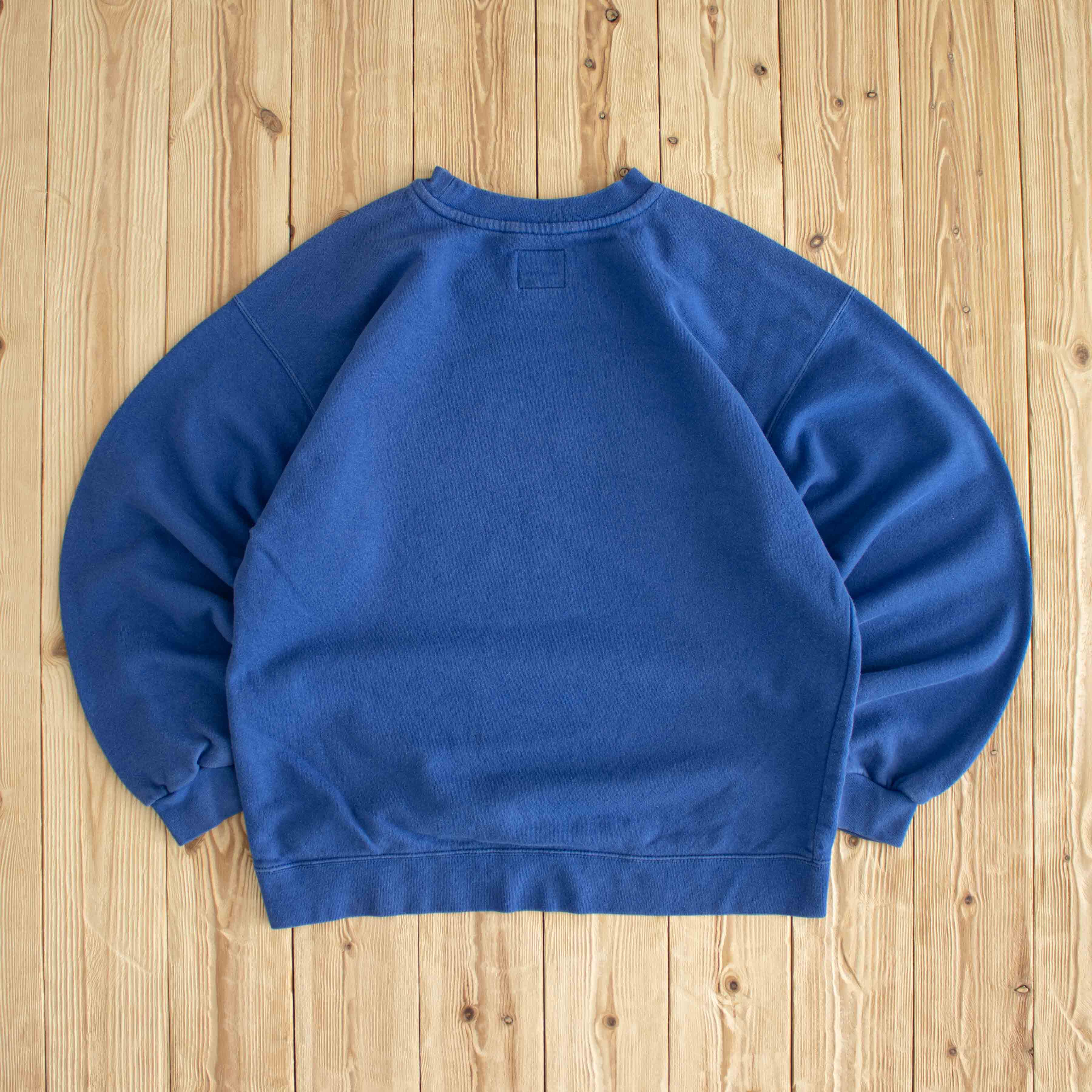 (M) Nike Swoosh Vintage Embroidered Sweatshirt Blue