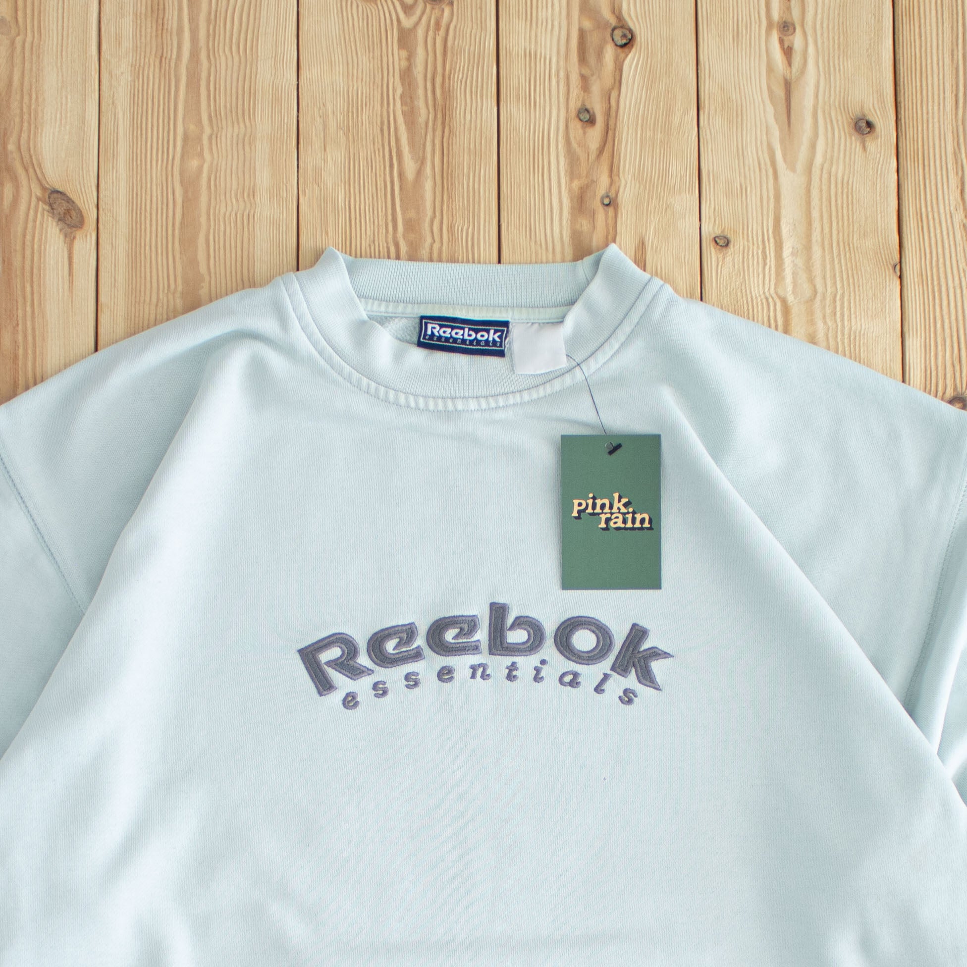 (M/L) Reebok Essentials Vintage Embroidered Sweatshirt Blue