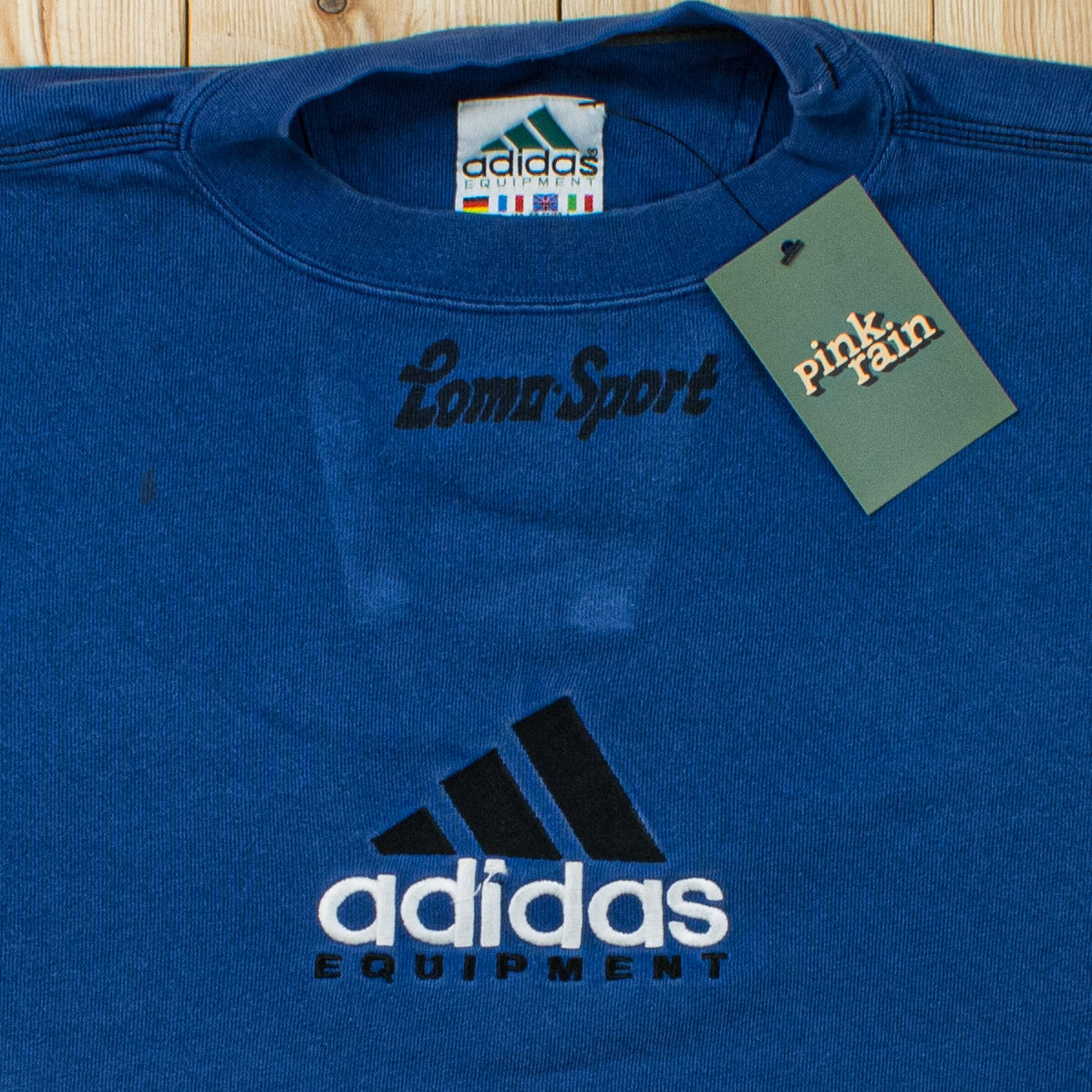 (L) Vintage Adidas Equipment Embroidered Long Sleeve Shirt