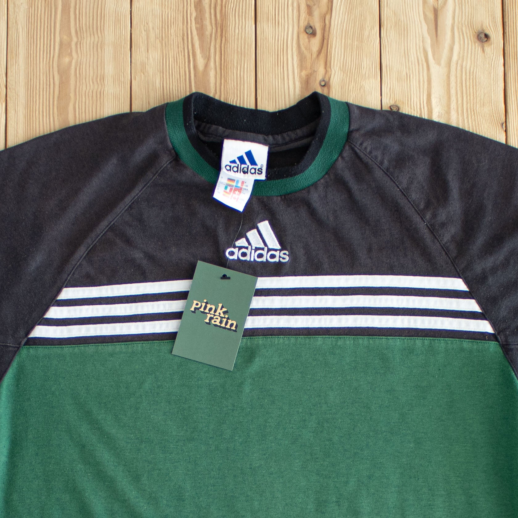 (M) Adidas Vintage Embroidered T-Shirt Green