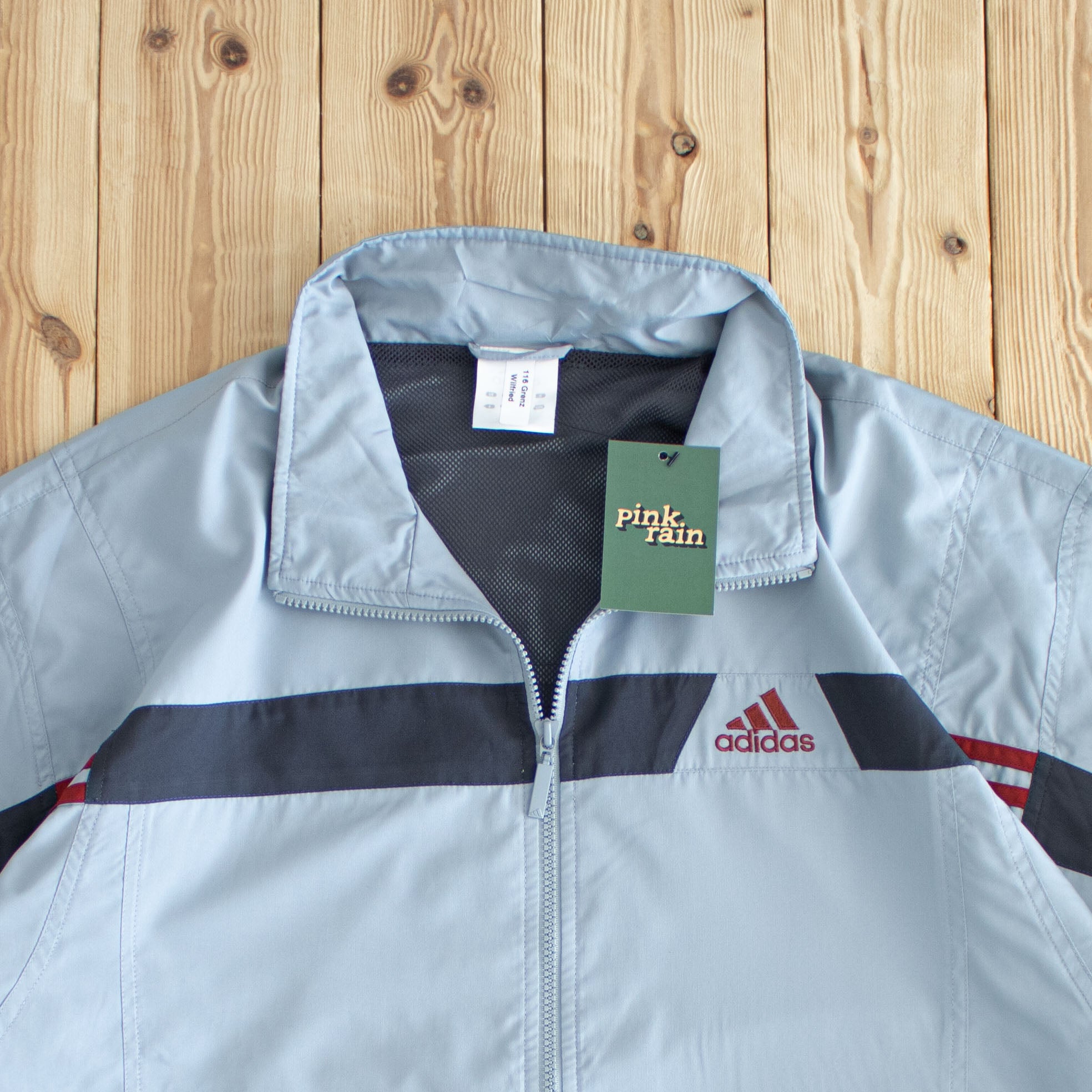 (XL) Adidas Vintage Embroidered Jacket Blue