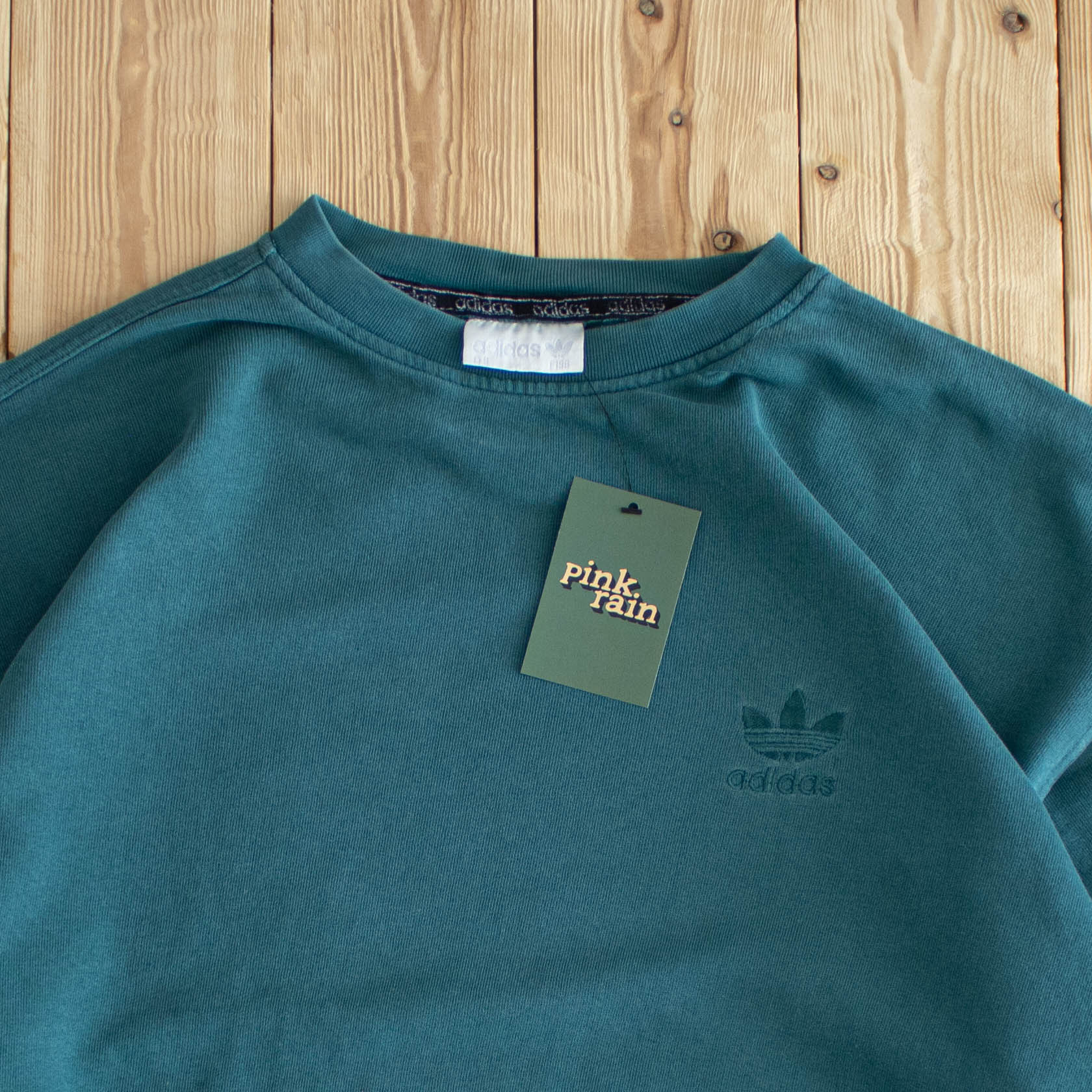 (L) Adidas Vintage Embroidered Sweatshirt Green