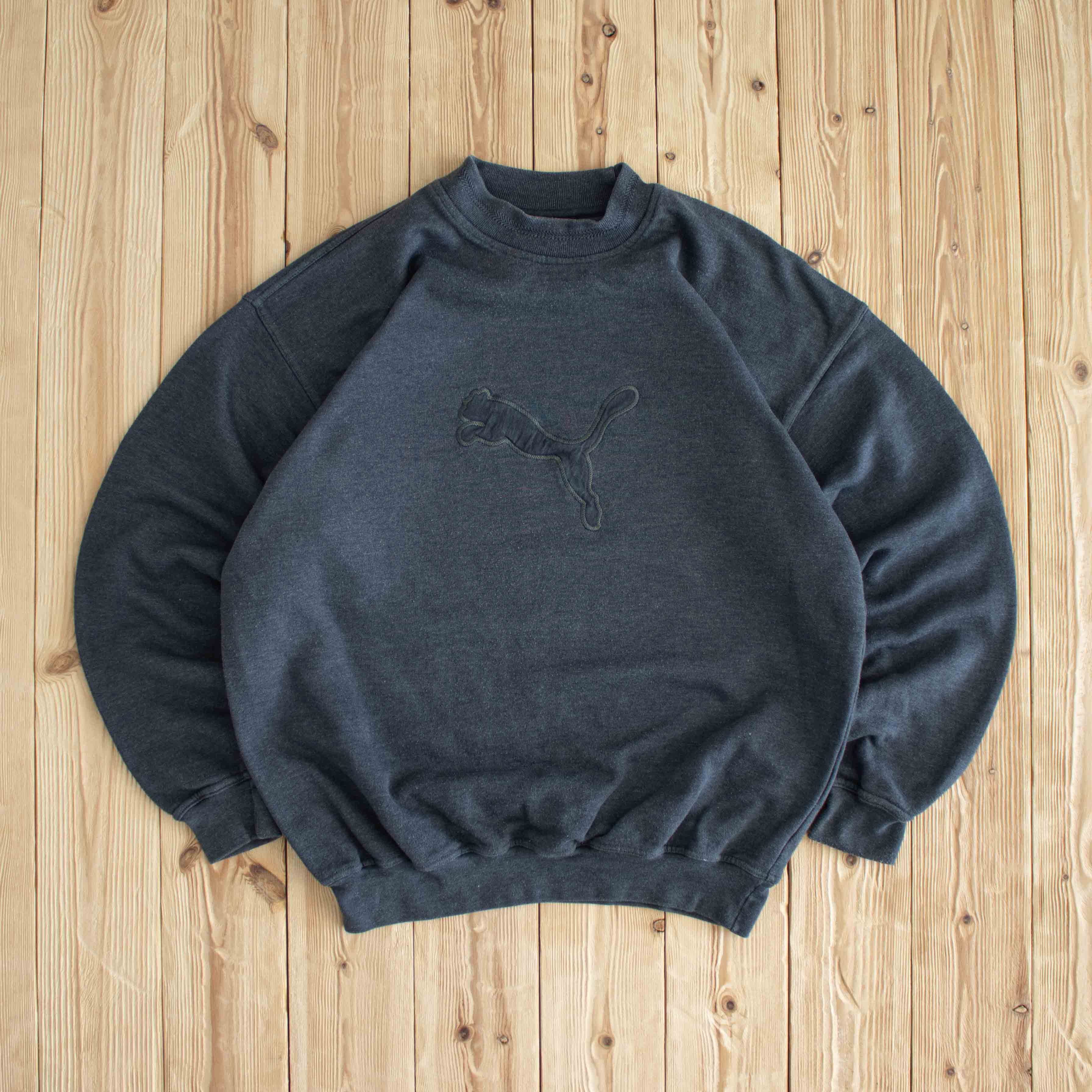 (M) Puma Vintage Embroidered Sweatshirt Gray