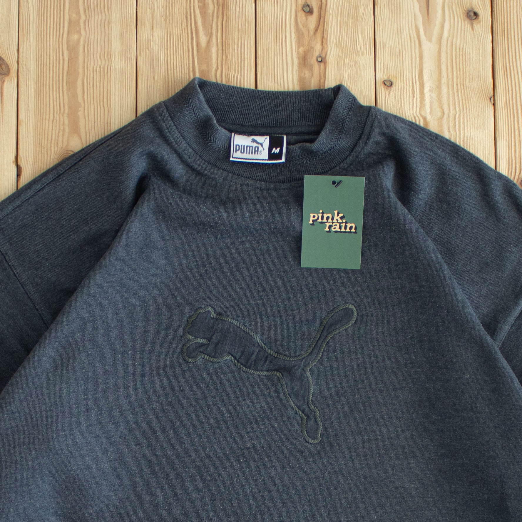 (M) Puma Vintage Embroidered Sweatshirt Gray