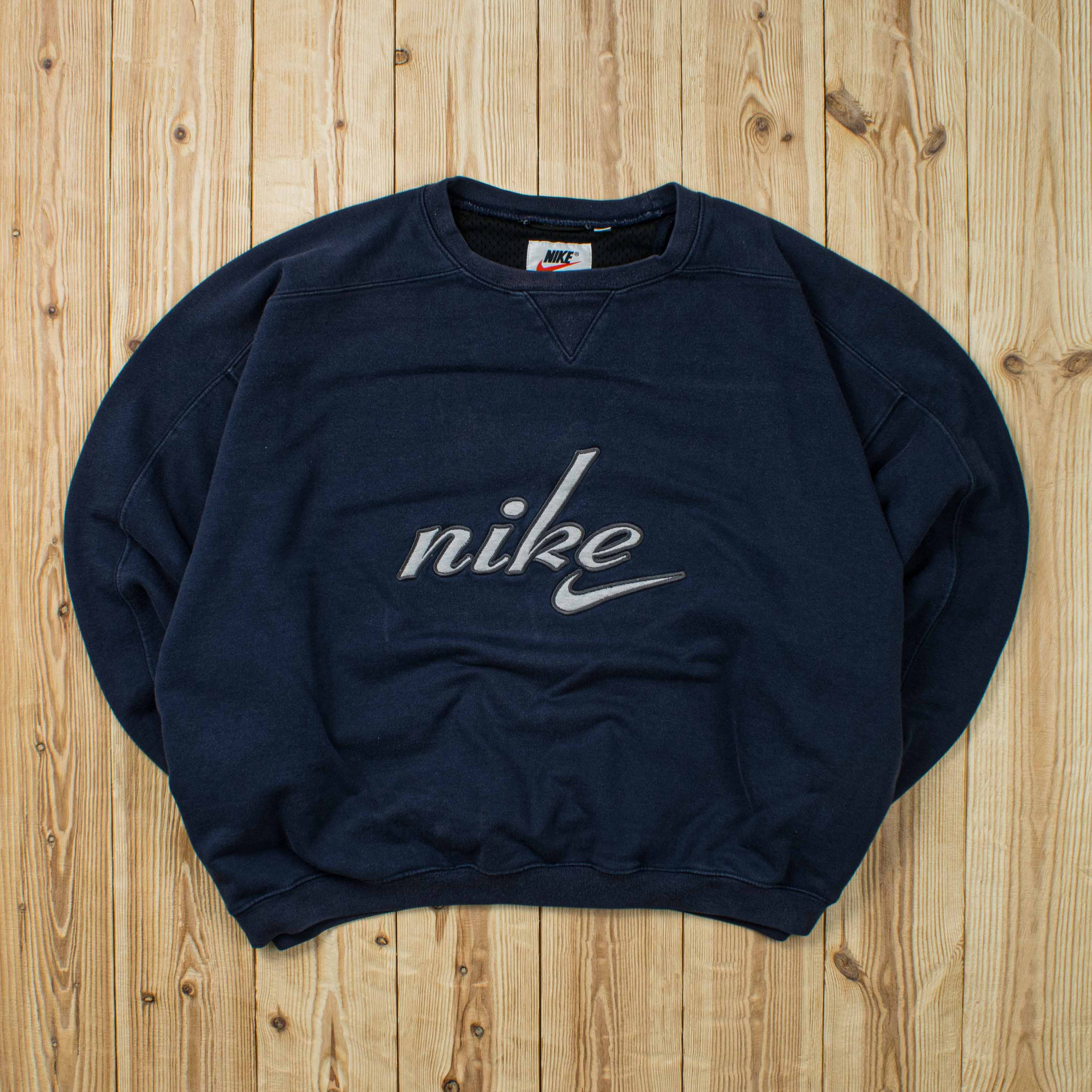 (S/M) Vintage Nike Spell Out Embroidered Sweatshirt