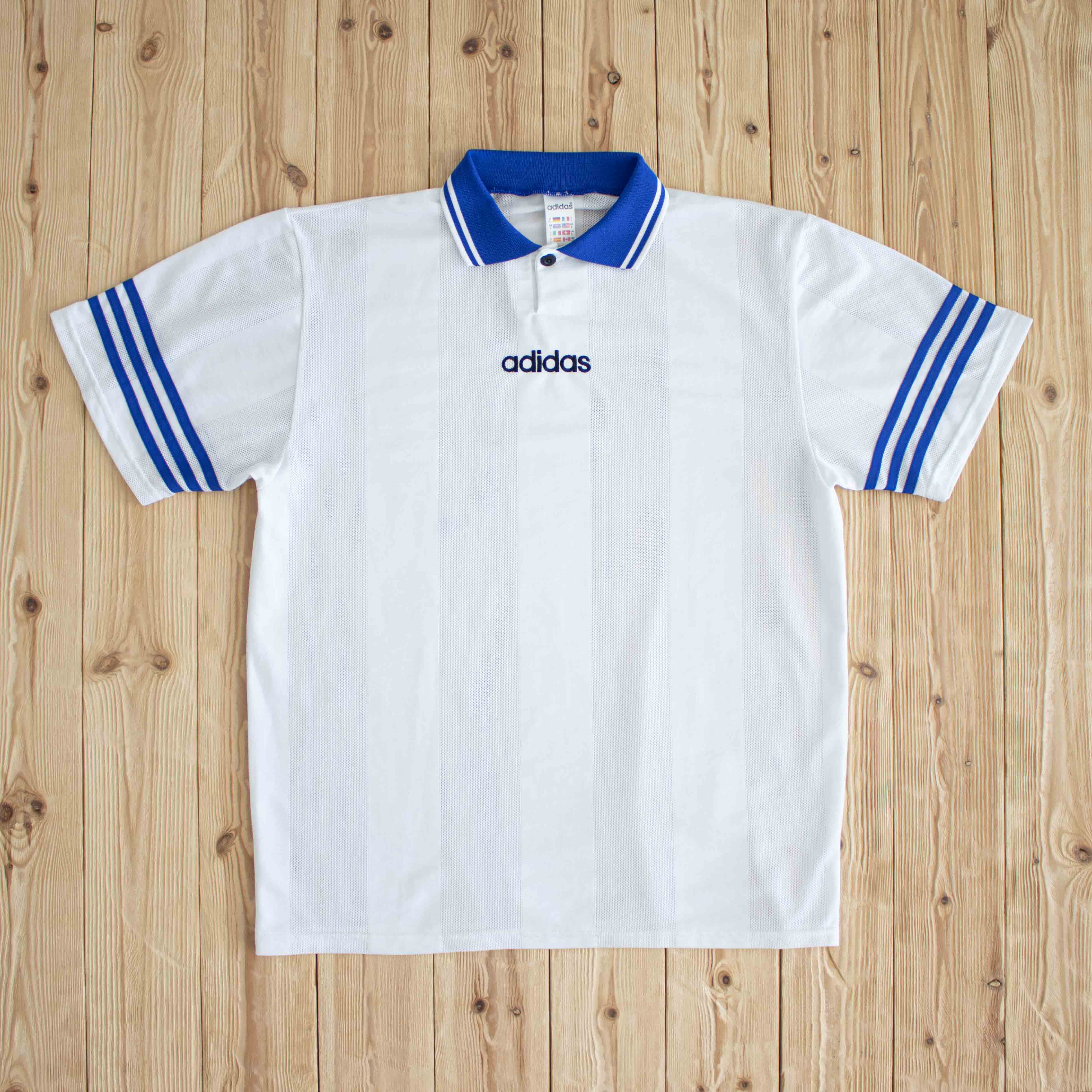 (L) Adidas Vintage Embroidered T-Shirt White