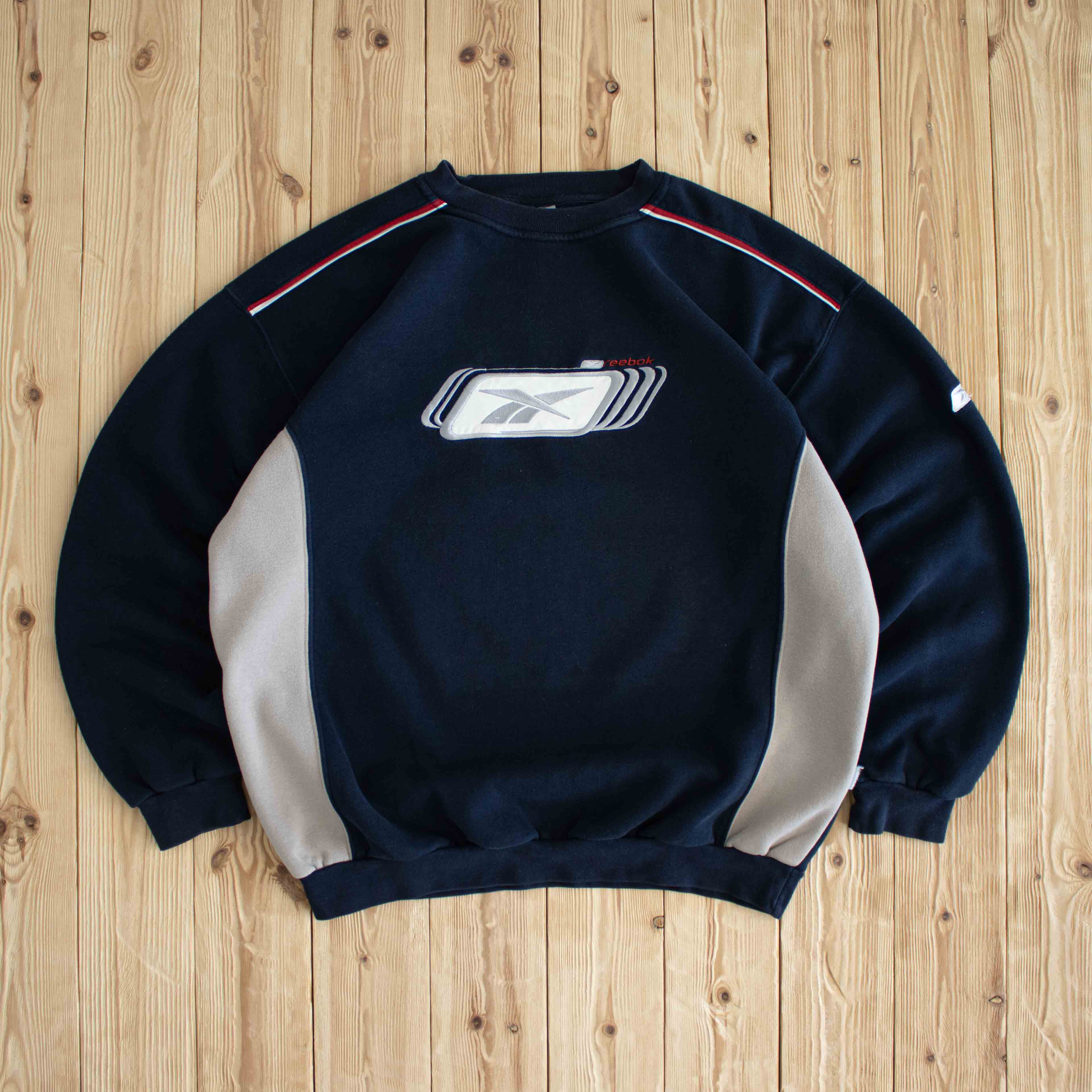 (XL) Reebok Vintage Embroidered Sweatshirt Blue