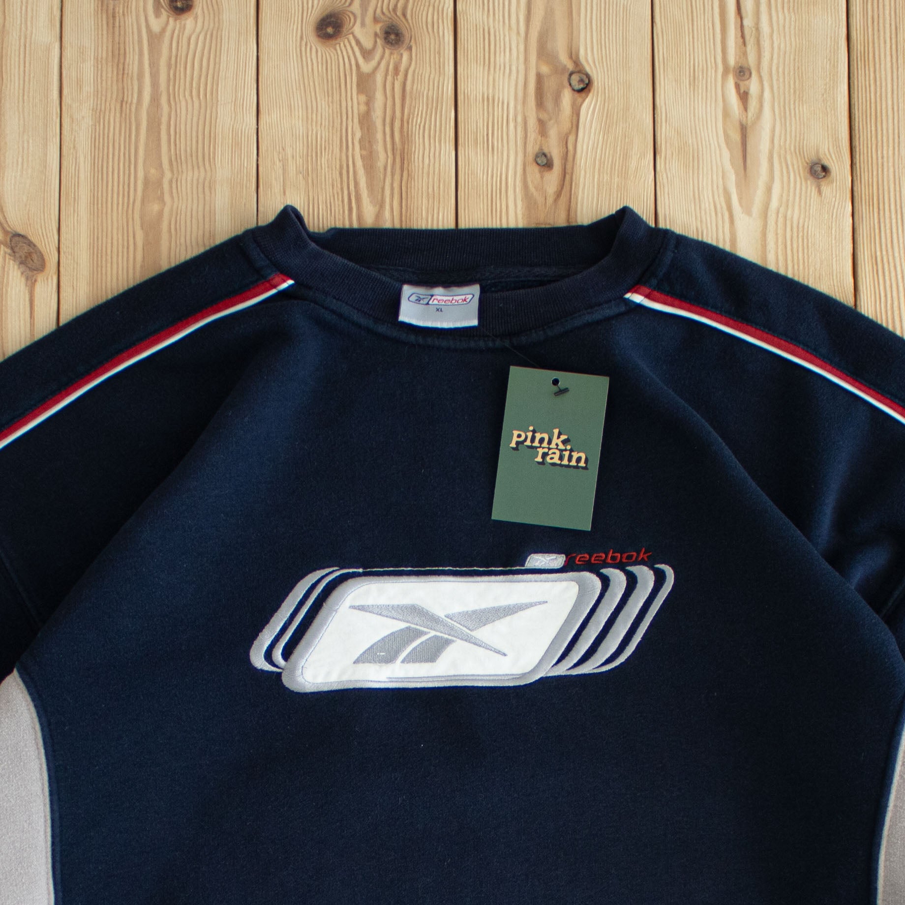 (XL) Reebok Vintage Embroidered Sweatshirt Blue
